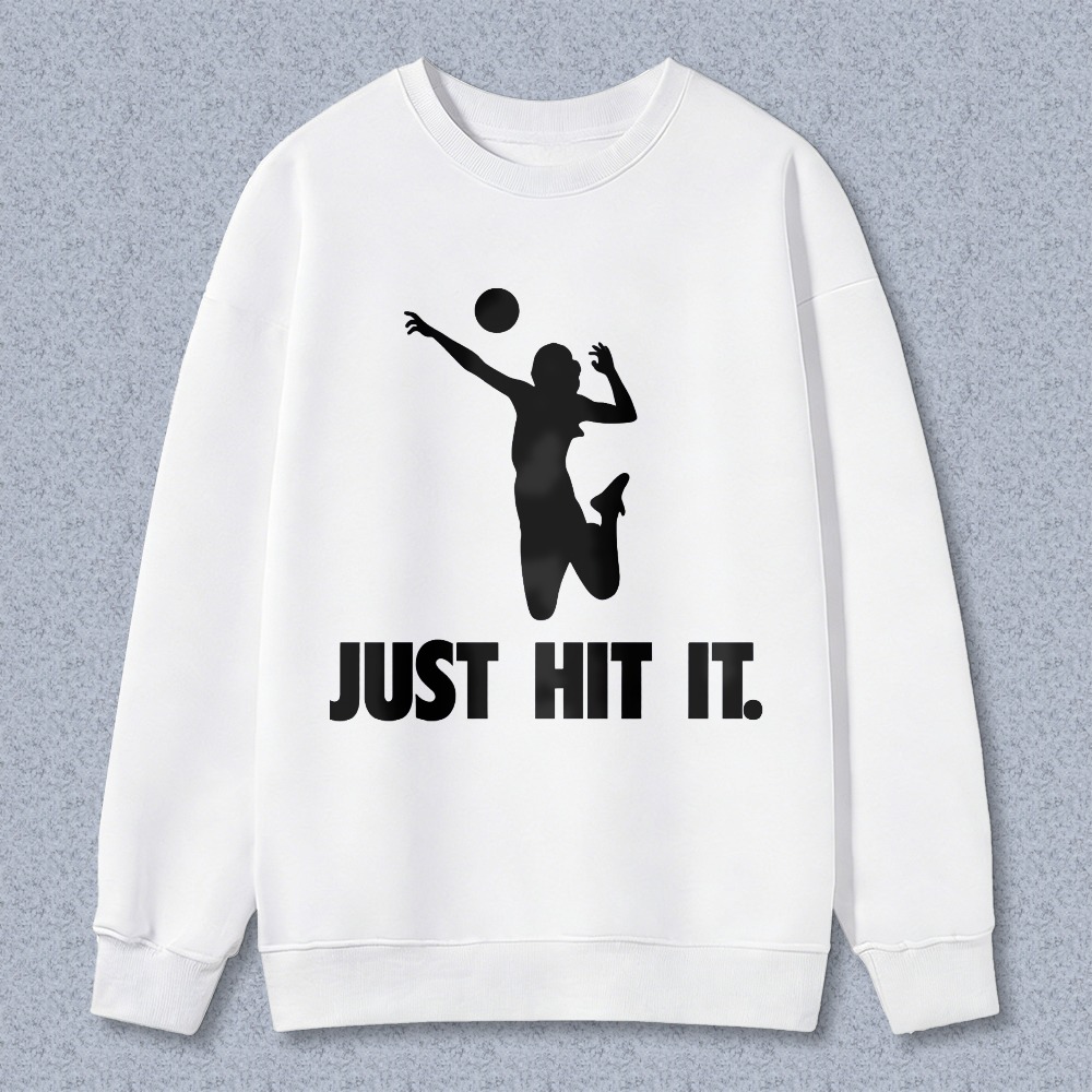 Dorawear™ Volleyball Player Silhouette Just Hit It Unisex Classic Sweatshirt