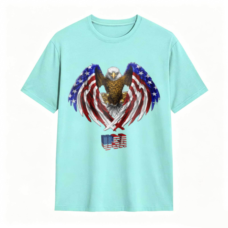 American Eagle With Flag Wings And Usa Flag T-shirt