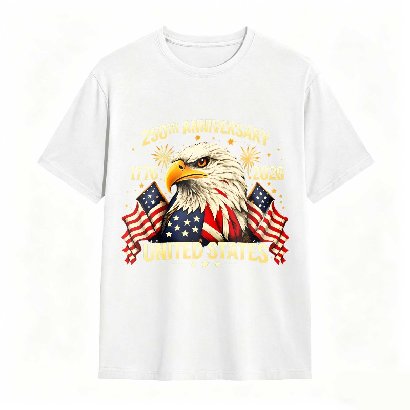 Dorawear™ American Eagle With Flags And 250th Anniversary Text United States 1776 2026 Unisex Classic T-shirt
