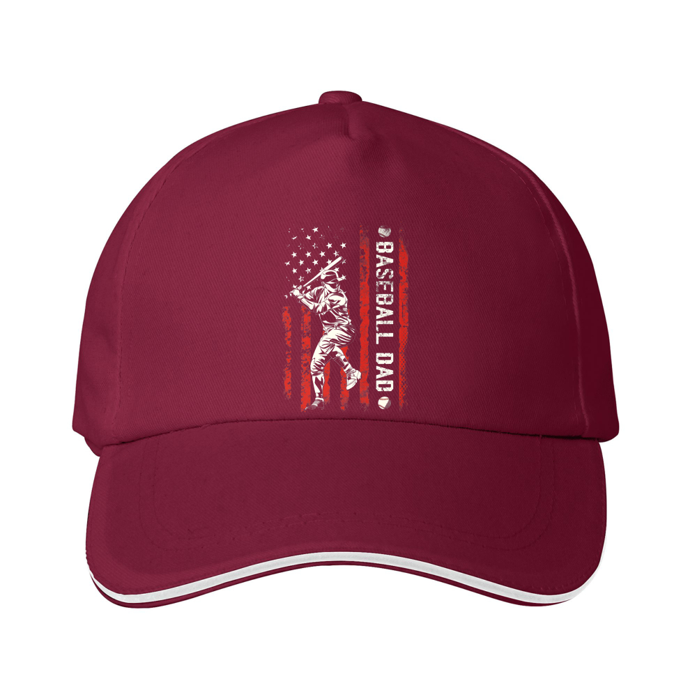Dorawear™ Baseball Cap American Flag Baseball Player Dad Design For Sports Fans