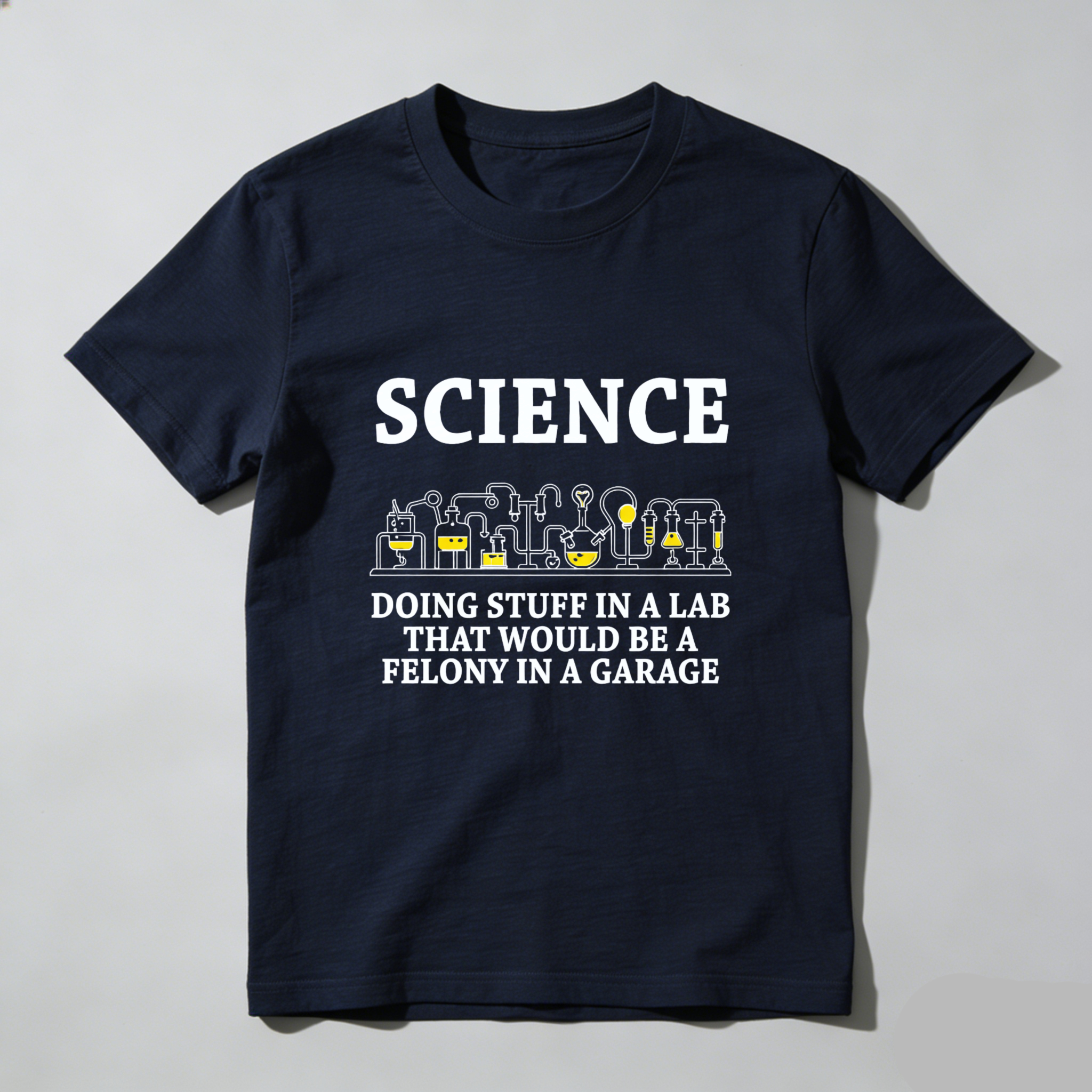 Dorawear™ Science Lab Humor Pure Cotton Short Sleeve T-Shirt-Dorawear