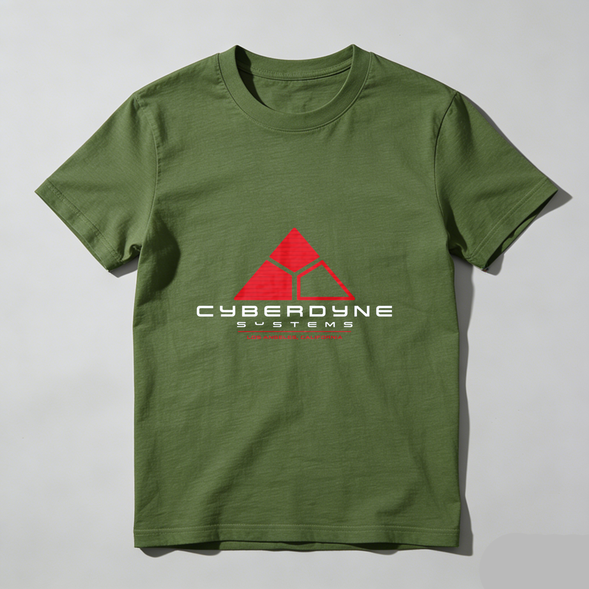 Dorawear™ Cyberdyne Systems Logo Red Black Pure Cotton Short Sleeve T-Shirt-Dorawear