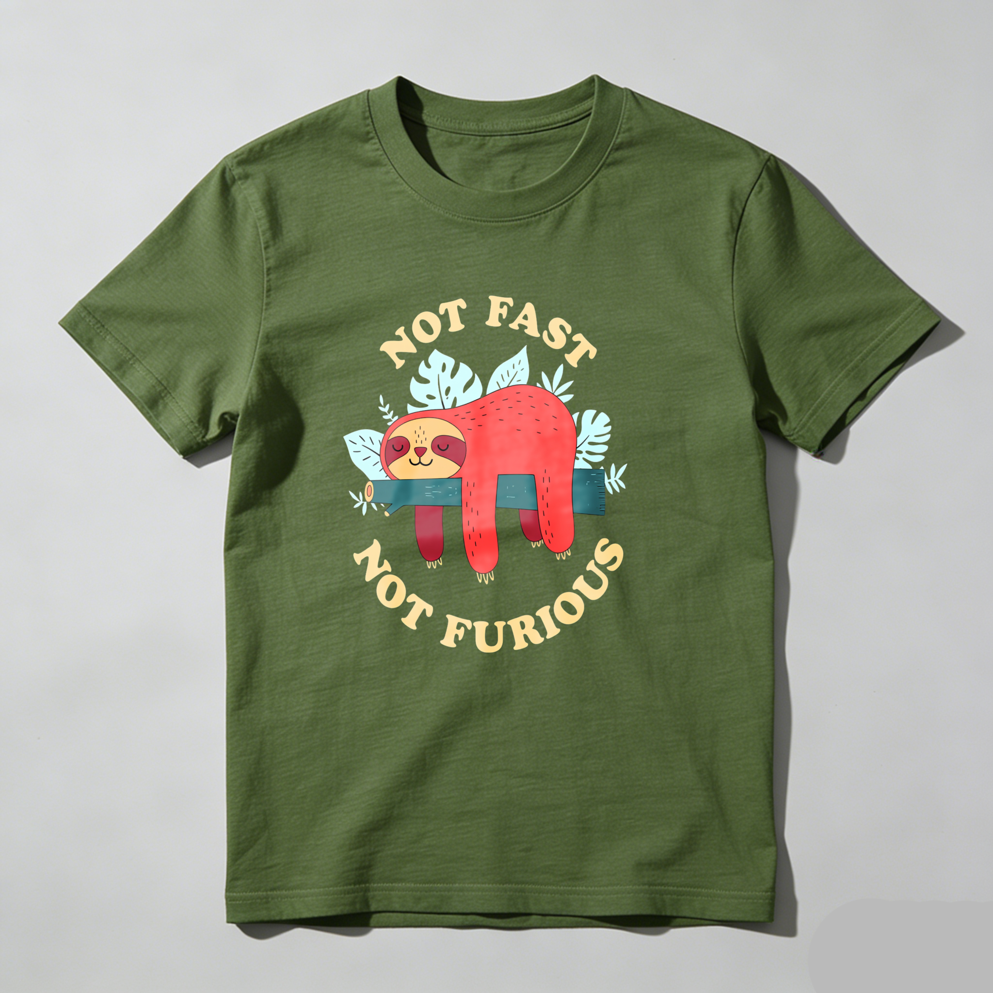 Dorawear™ Not Fast Not Furious Sloth Design T Shirt