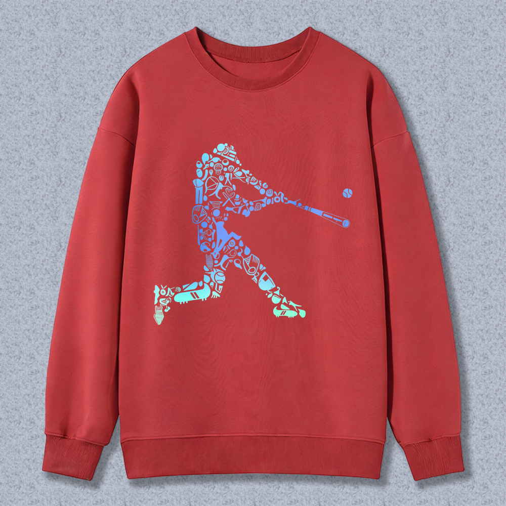 Dorawear™ Baseball Player With Gear Pattern Unisex Classic Sweatshirt
