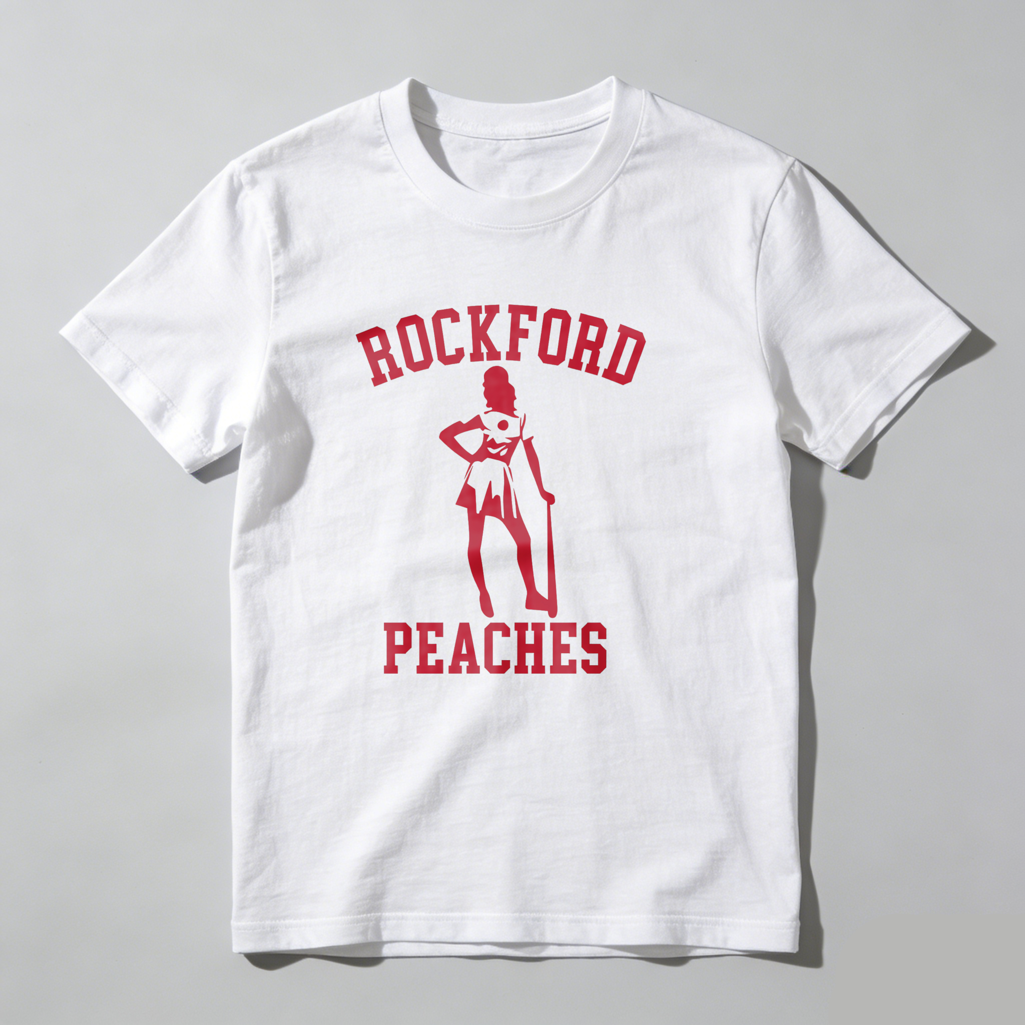 Dorawear™Rockford Peaches Baseball Team Logo T Shirt