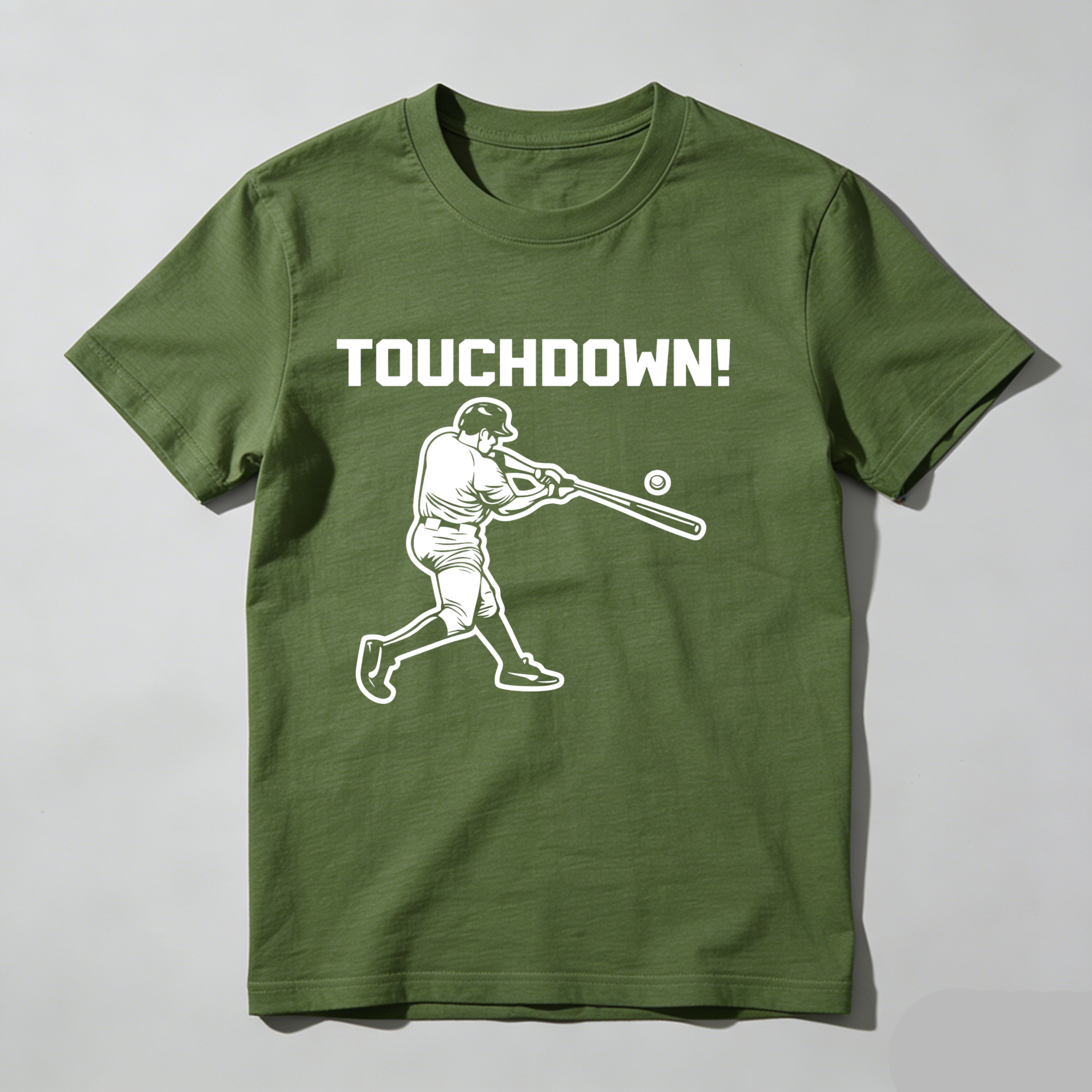Dorawear™ Touchdown Baseball Player Swinging Bat  T Shirt