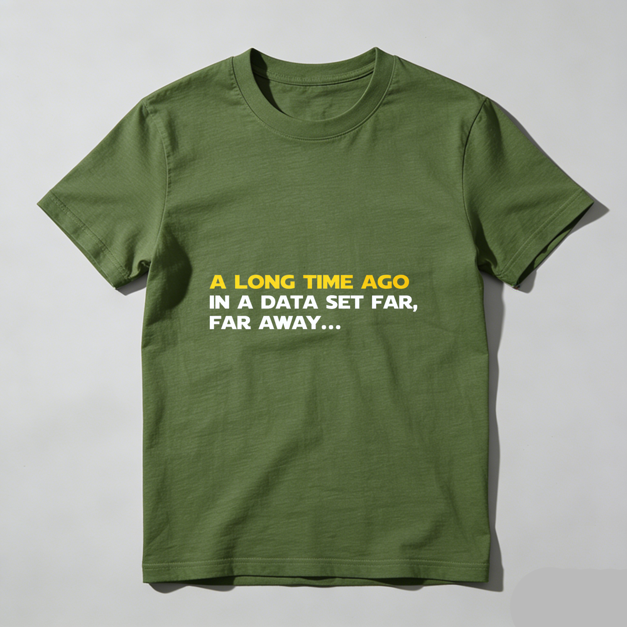 Dorawear™ A Long Time Ago In A Data Set Far Far Away Pure Cotton Short Sleeve T Shirt-Dorawear