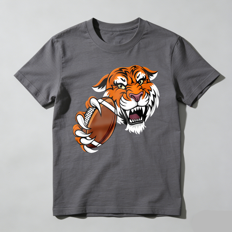 Dorawear™ Tiger Holding Football With Claws T Shirt