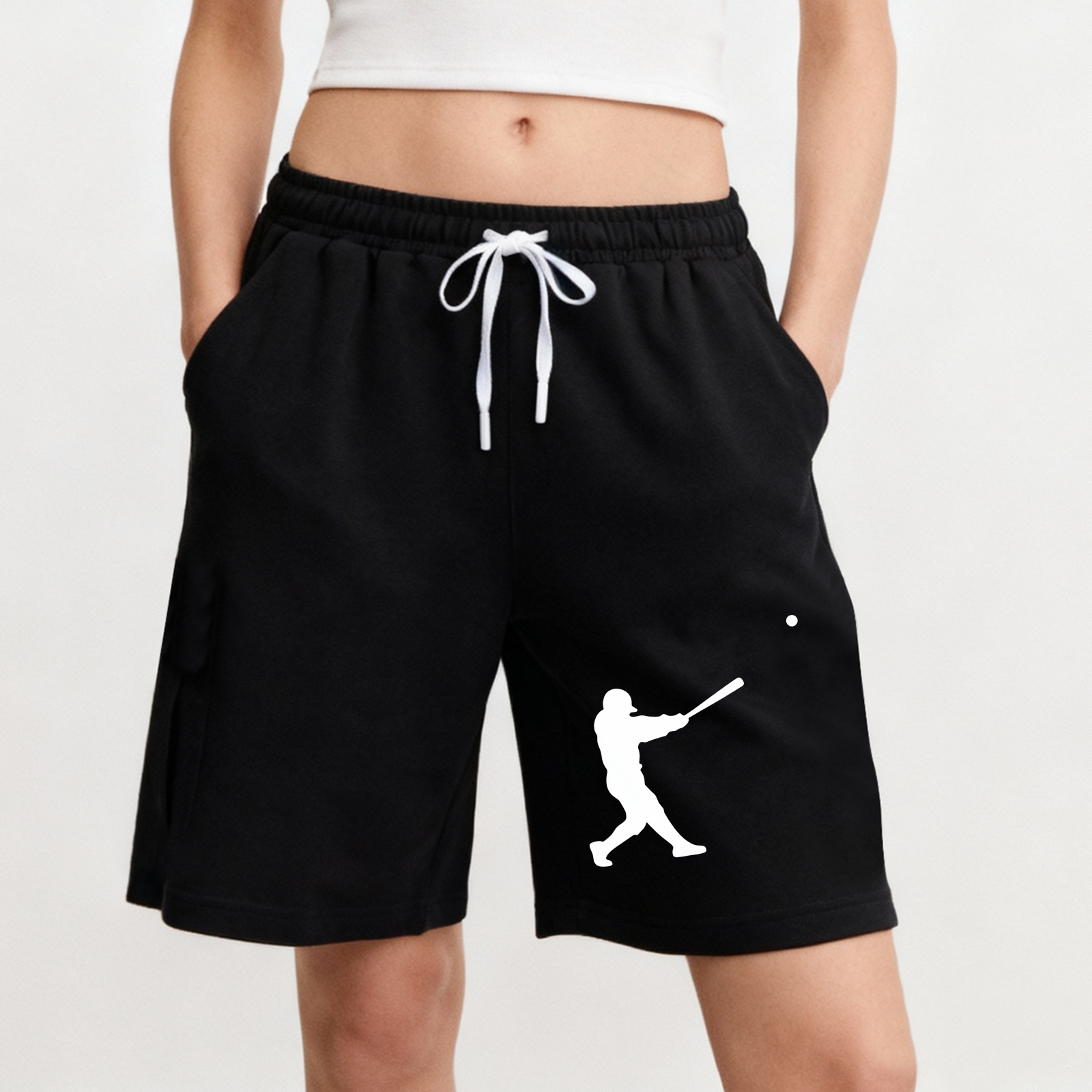 Dorawear™ Baseball Player Silhouette Shorts-Dorawear