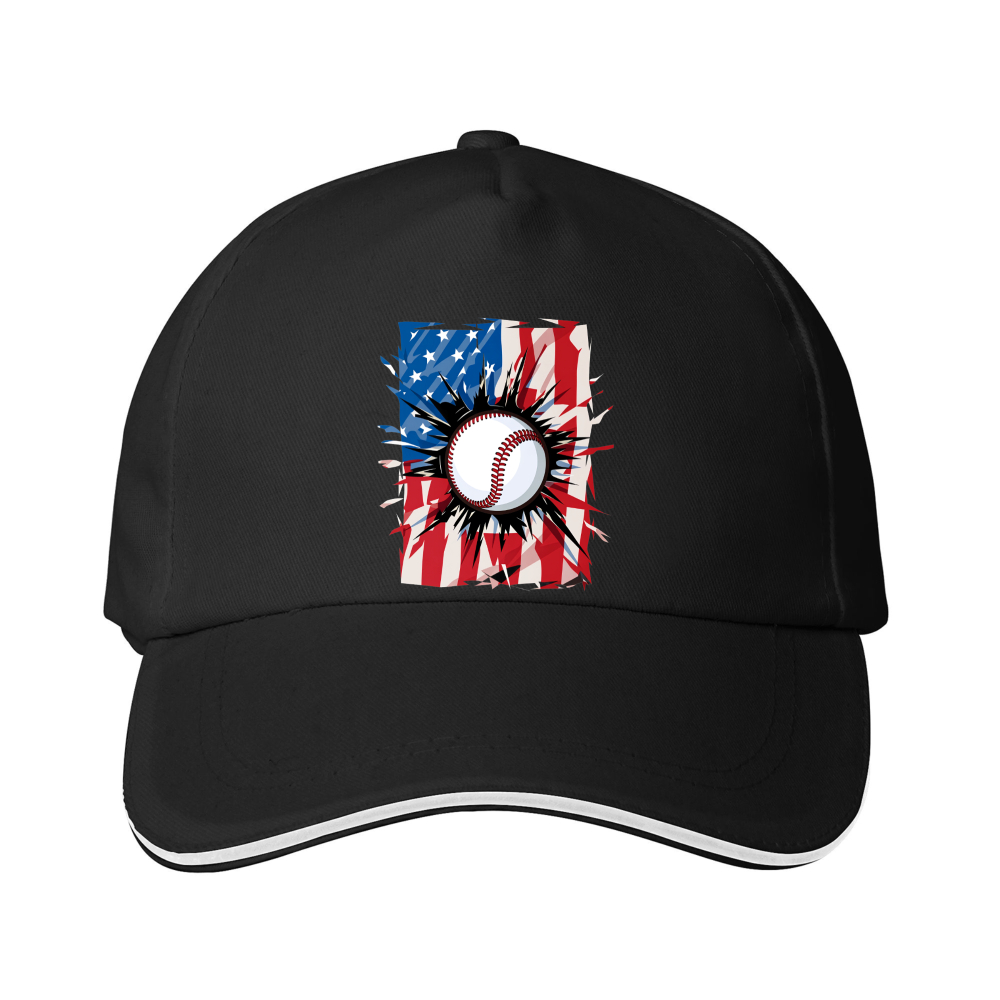 Dorawear™ Baseball Cap American Flag Baseball Design Sports Outdoors