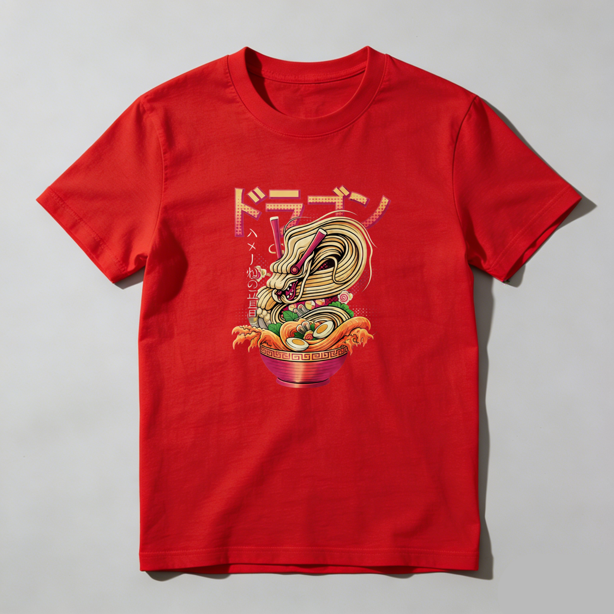 Dorawear™ Dragon Ramen Noodle Art Pure Cotton Short Sleeve T Shirt-Dorawear