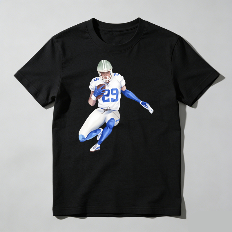 Football Player In Action Uniform T Shirt