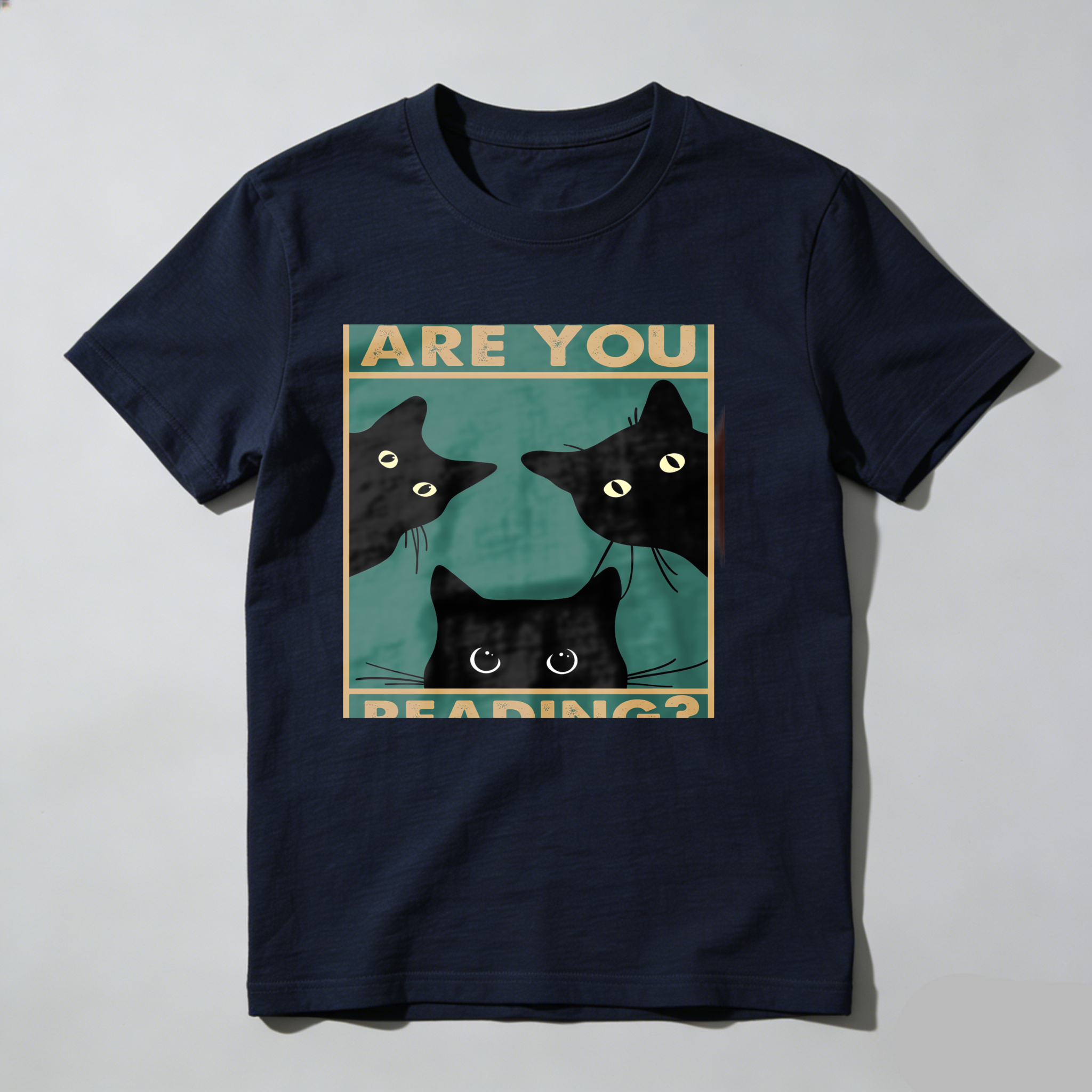 Dorawear™ Are You Reading Three Black Cats T Shirt
