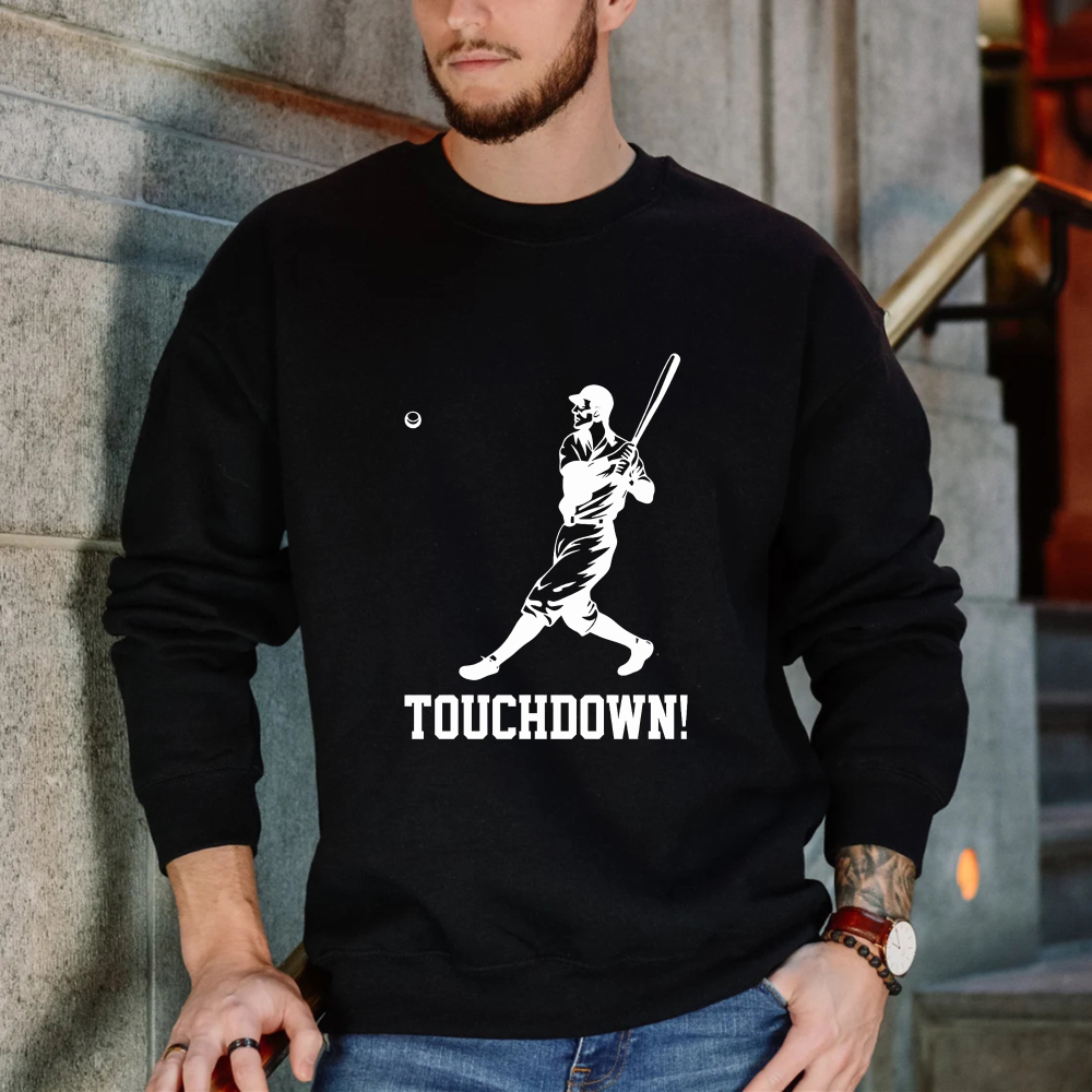 Dorawear™ Baseball Player With Bat And Ball Touchdown Unisex Classic Sweatshirt