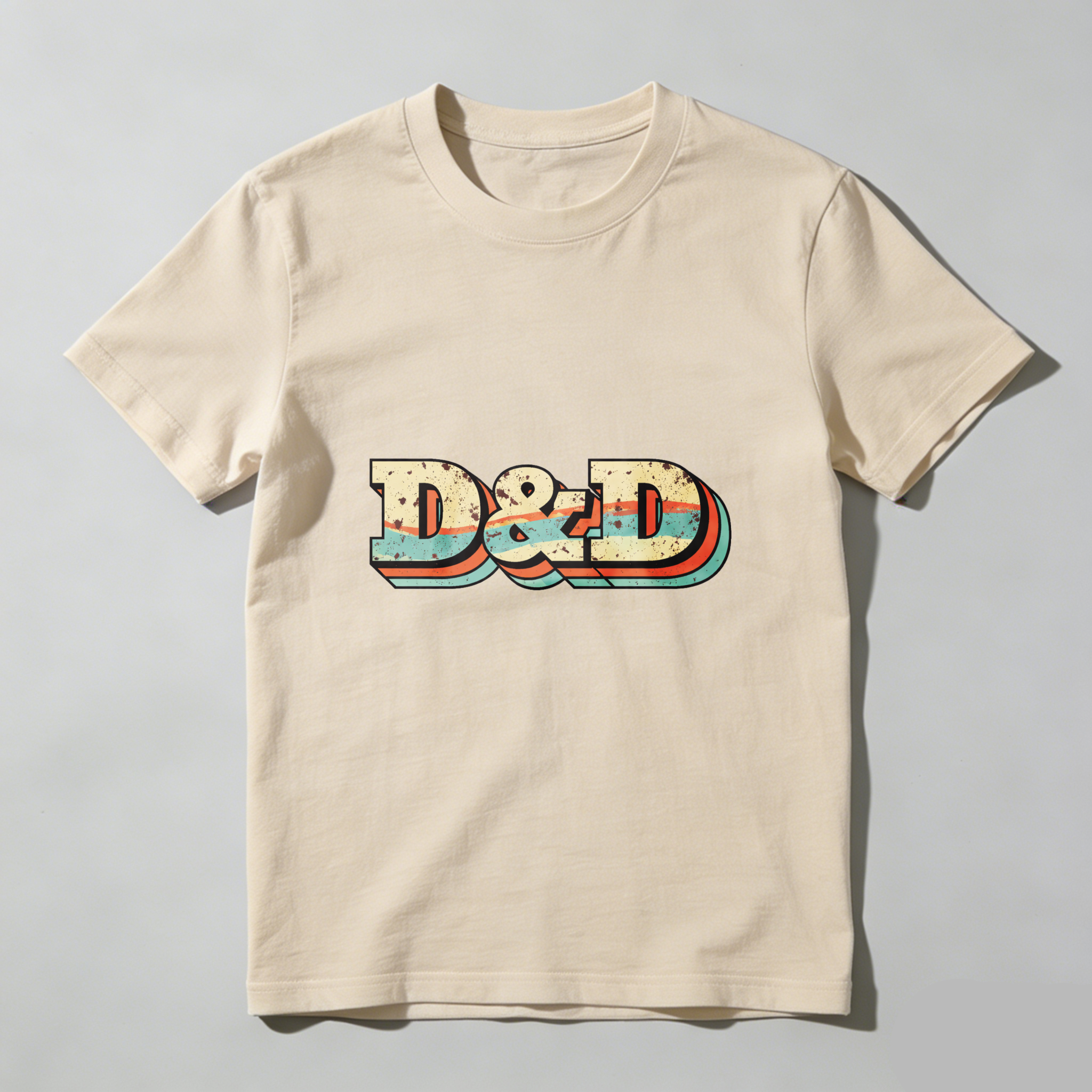 Dorawear Dungeons And Dragons Logo Vintage Style Pure Cotton Short Sleeve T Shirt