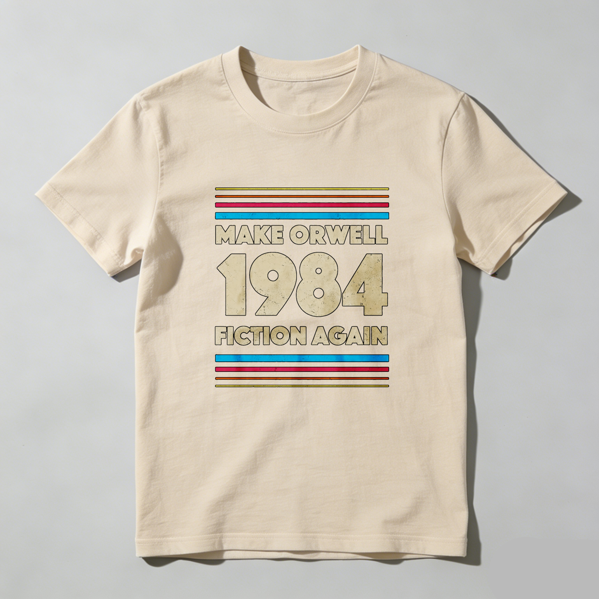 Dorawear™ Make Orwell 1984 Fiction Again Pure Cotton Short Sleeve T Shirt-Dorawear