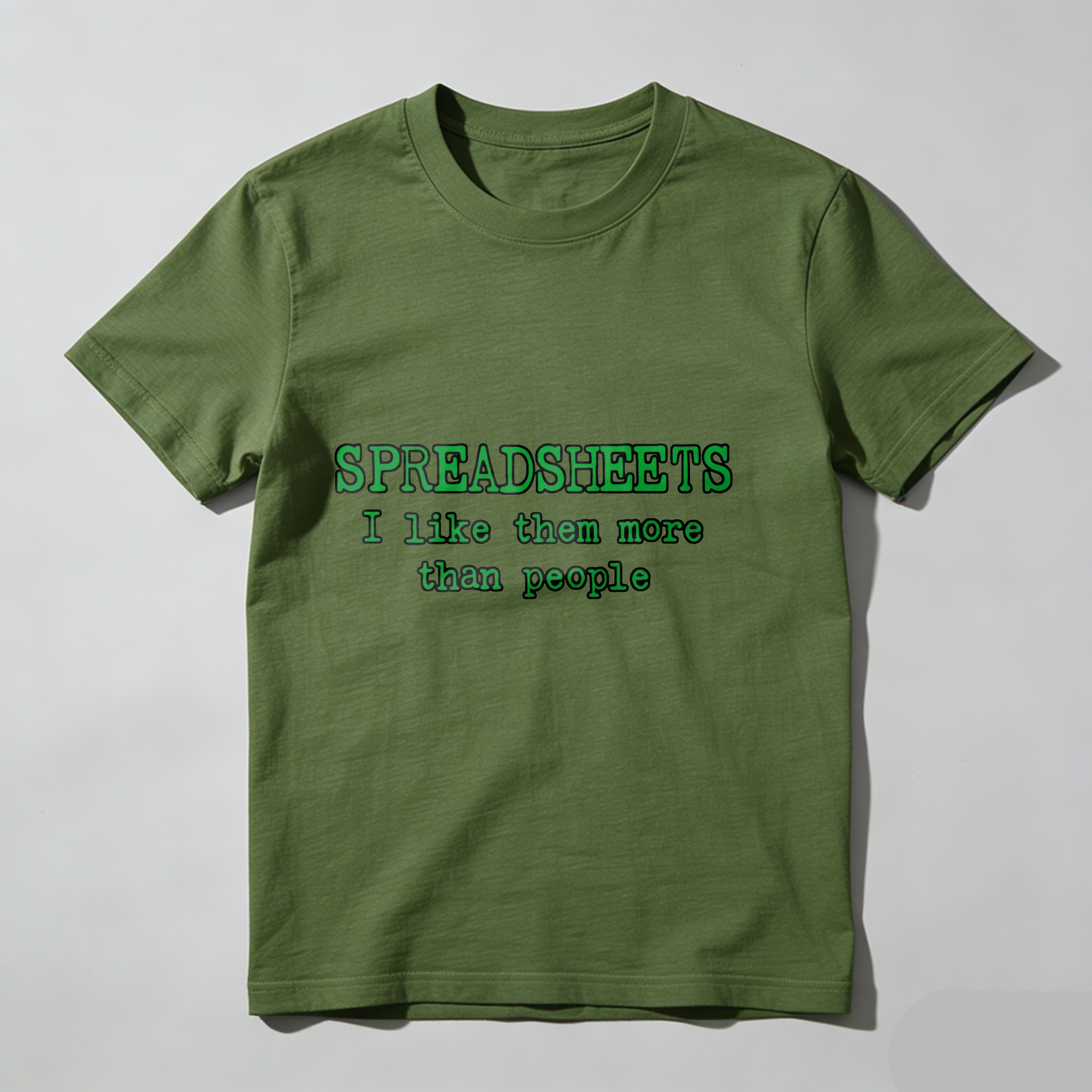 Dorawear™ Spreadsheets I Like Them More Than People T Shirt