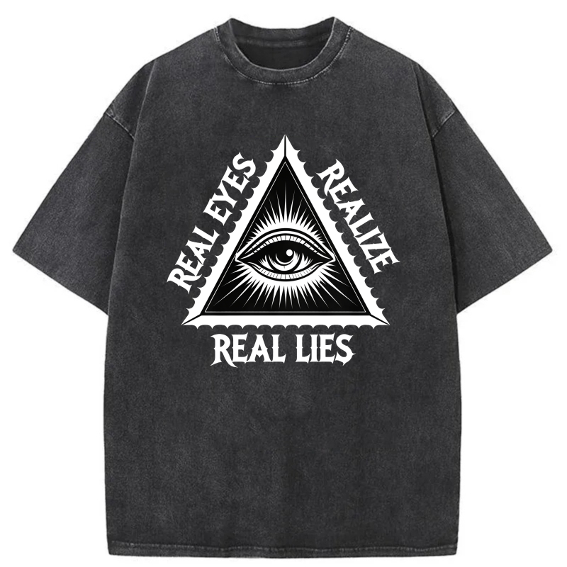 Dorawear™  Real Eyes Realize Real Lies Washed Cotton T-Shirt