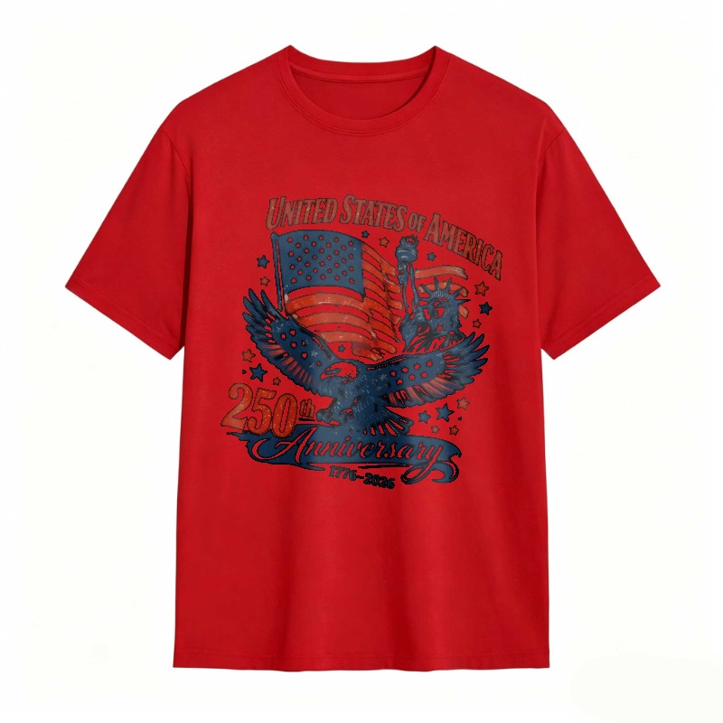 Dorawear™   United States Of America 250th Anniversary Eagle And Flag Design T-shirt