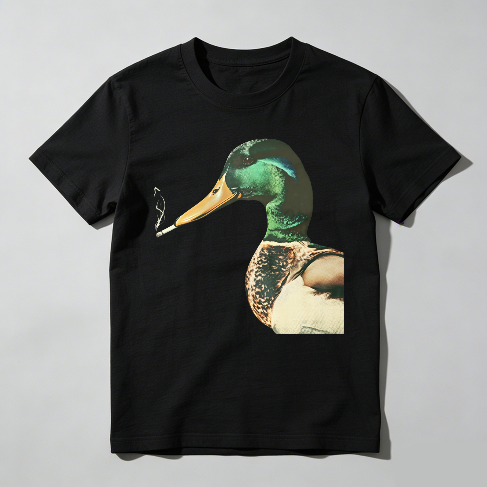 Dorawear™ Duck Smoking Cigarette Realistic Print T Shirt
