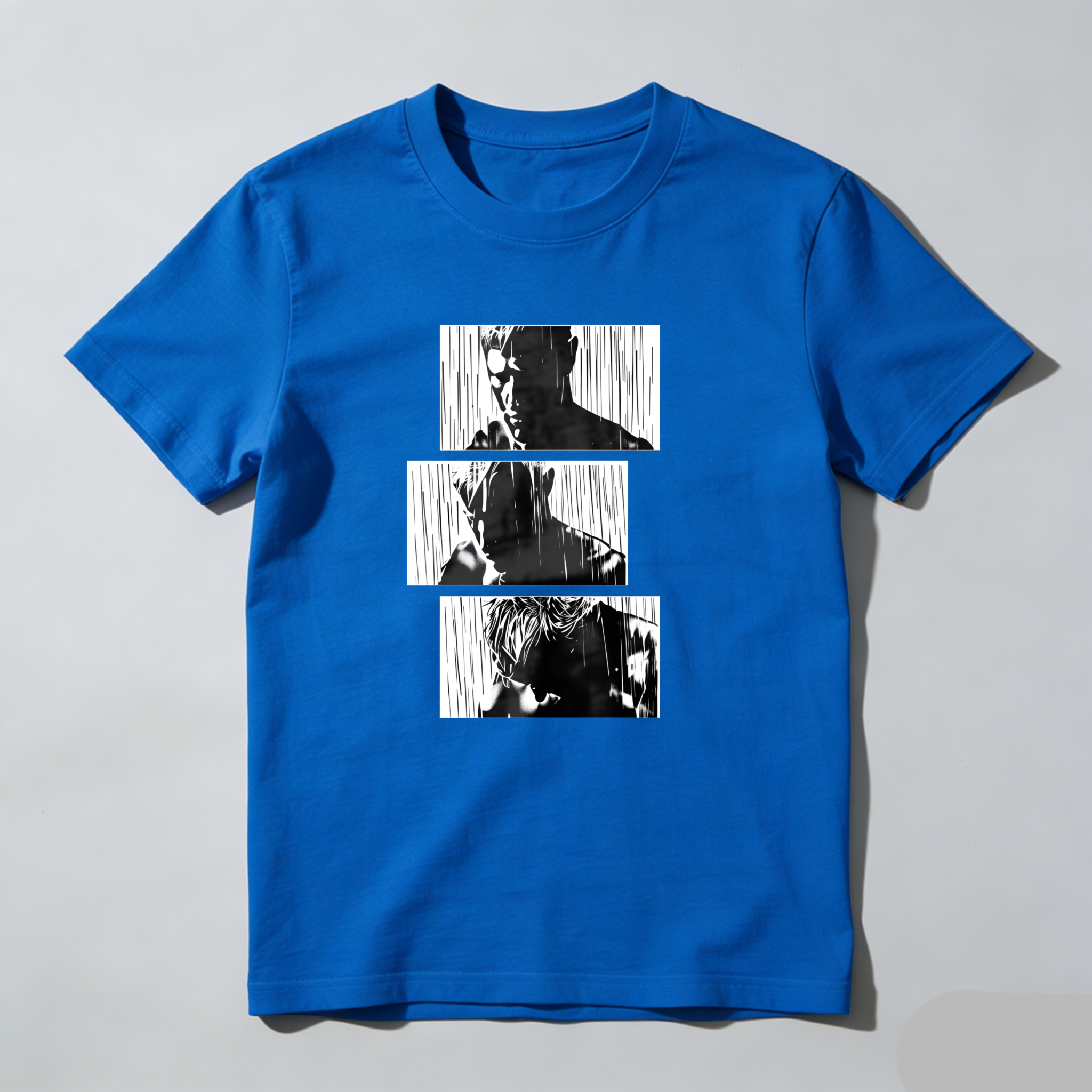 Three Panel Black And White Portrait tshirt 100% cotton