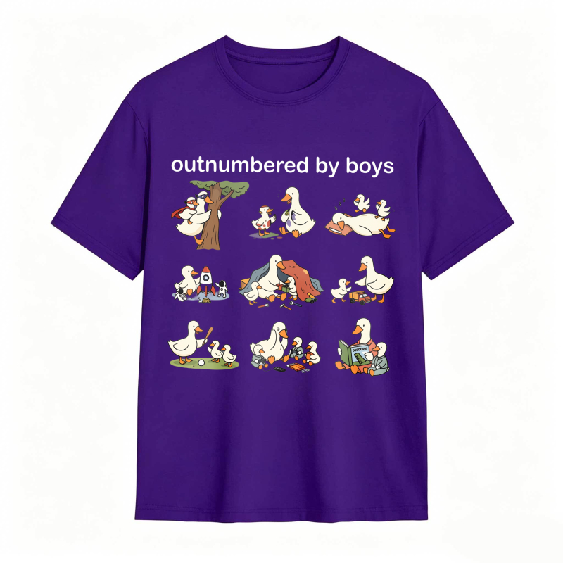 Dorawear™Duck Family With Babies And Tree Pattern Unisex Classic T-shirt