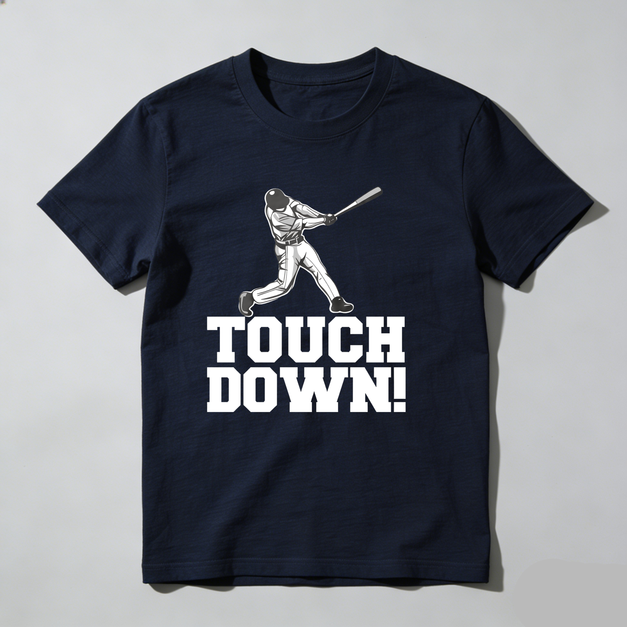 Dorawear™ Touch Down Baseball Player Swinging Bat  T Shirt