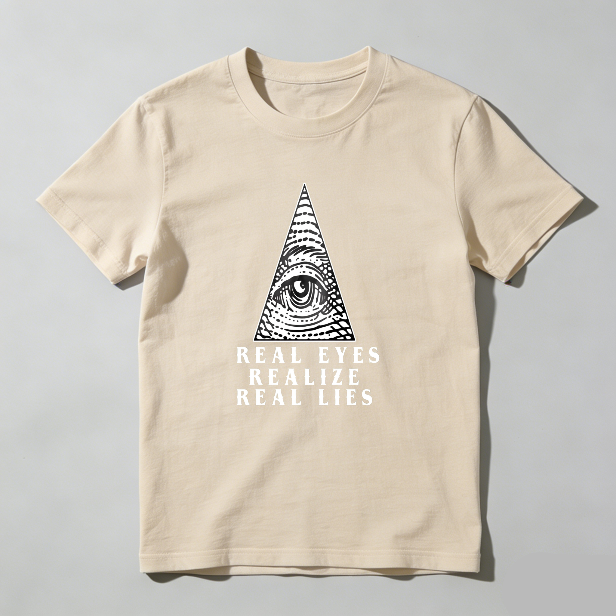 Dorawear™Real Eyes Realize Real Lies Pyramid Eye  T Shirt
