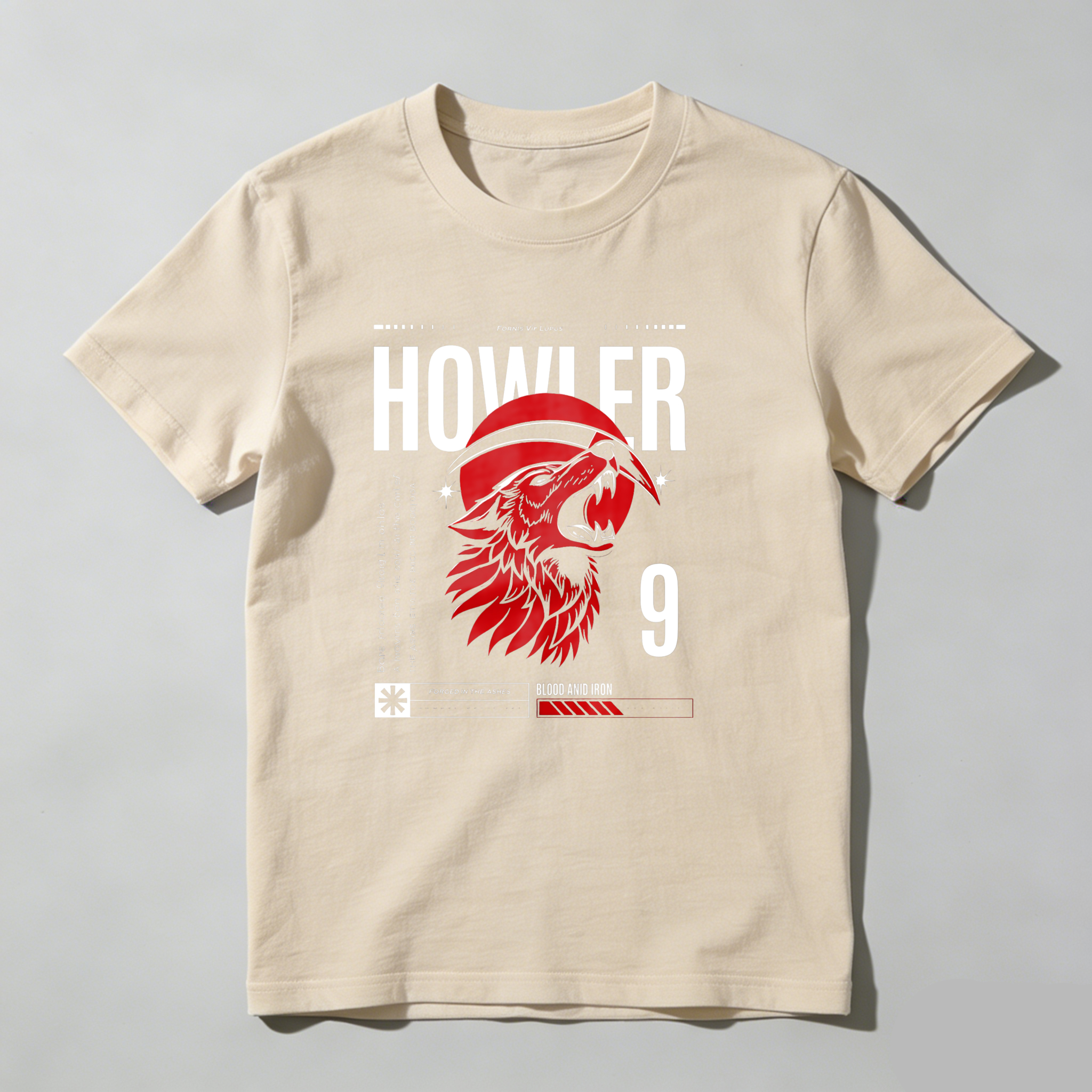 Dorawear™ Howler Wolf Head Number Nine Design T Shirt
