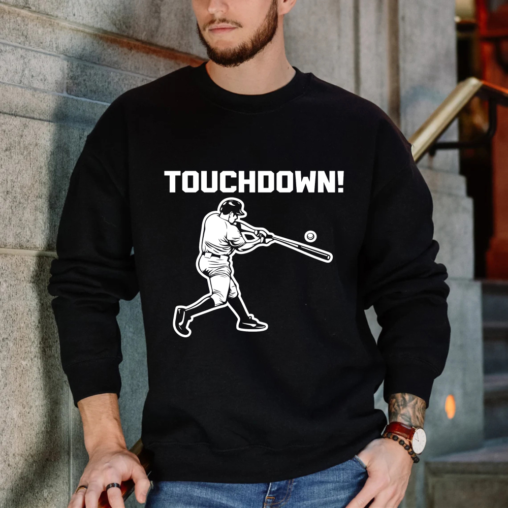Dorawear™ Touchdown Baseball Player Swinging Bat Unisex Classic Sweatshirt