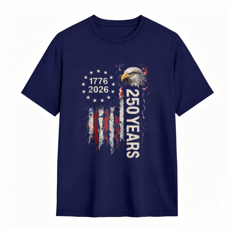 Dorawear™   American Flag Eagle 1776 2026 250 Years Independence Day T-shirt