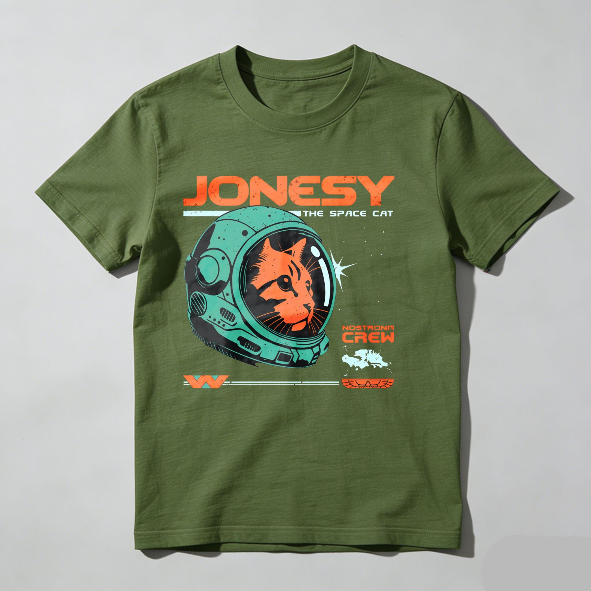Dorawear Jonesy The Space Cat Astronaut Crew T Shirt