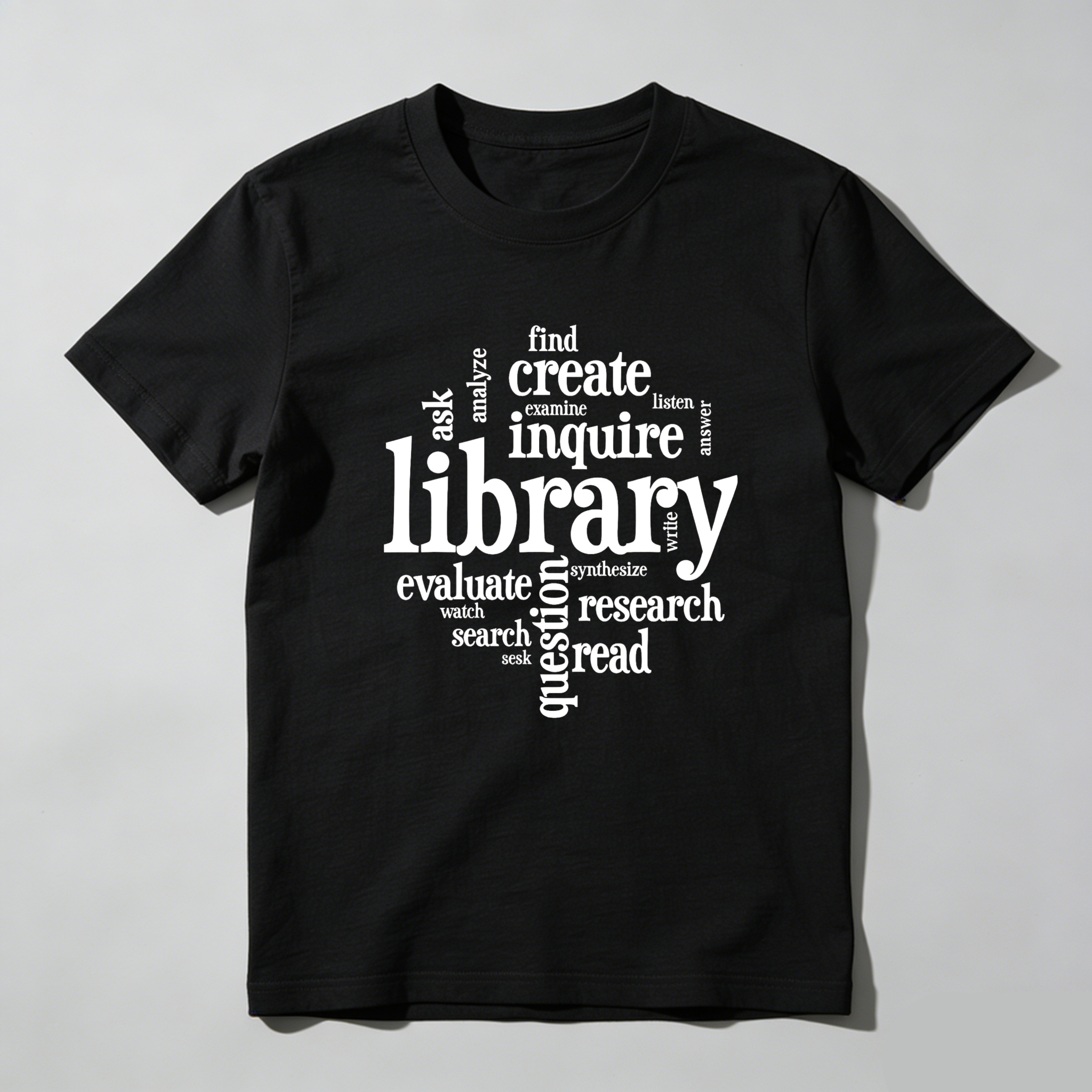 Dorawear Library Inquire Research Read Evaluate Create Find Ask T Shirt