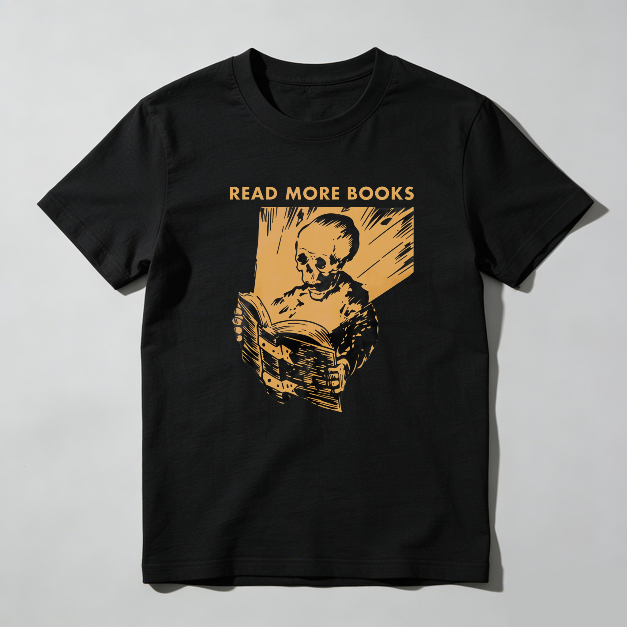 Dorawear Read More Books Skeleton Reading Book T Shirt