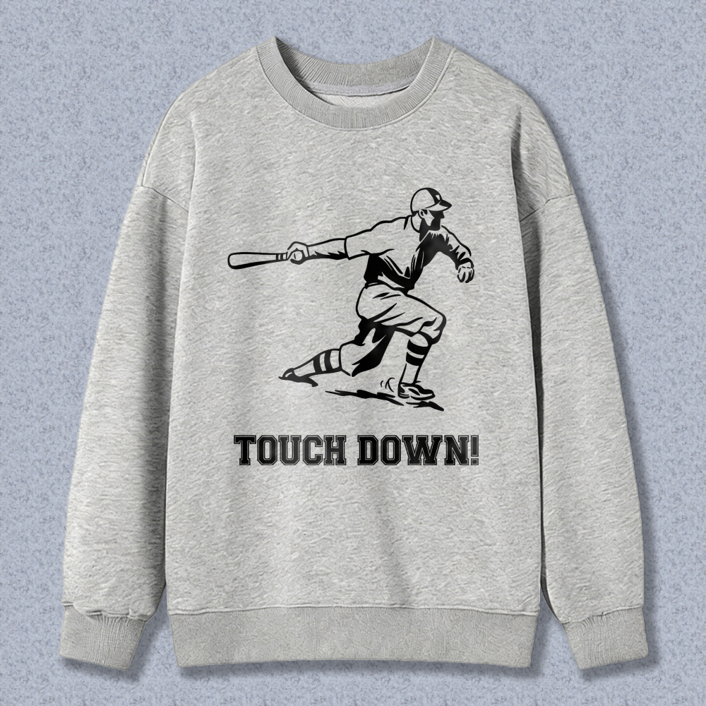 Dorawear™ Baseball Player Swinging Bat Touch Down Unisex Classic Sweatshirt