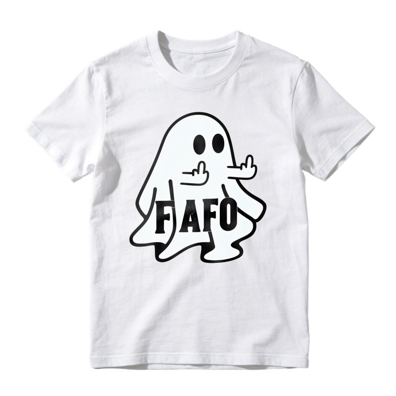 Funny Ghost Saying Fafo, Unisex Classic T-shirt