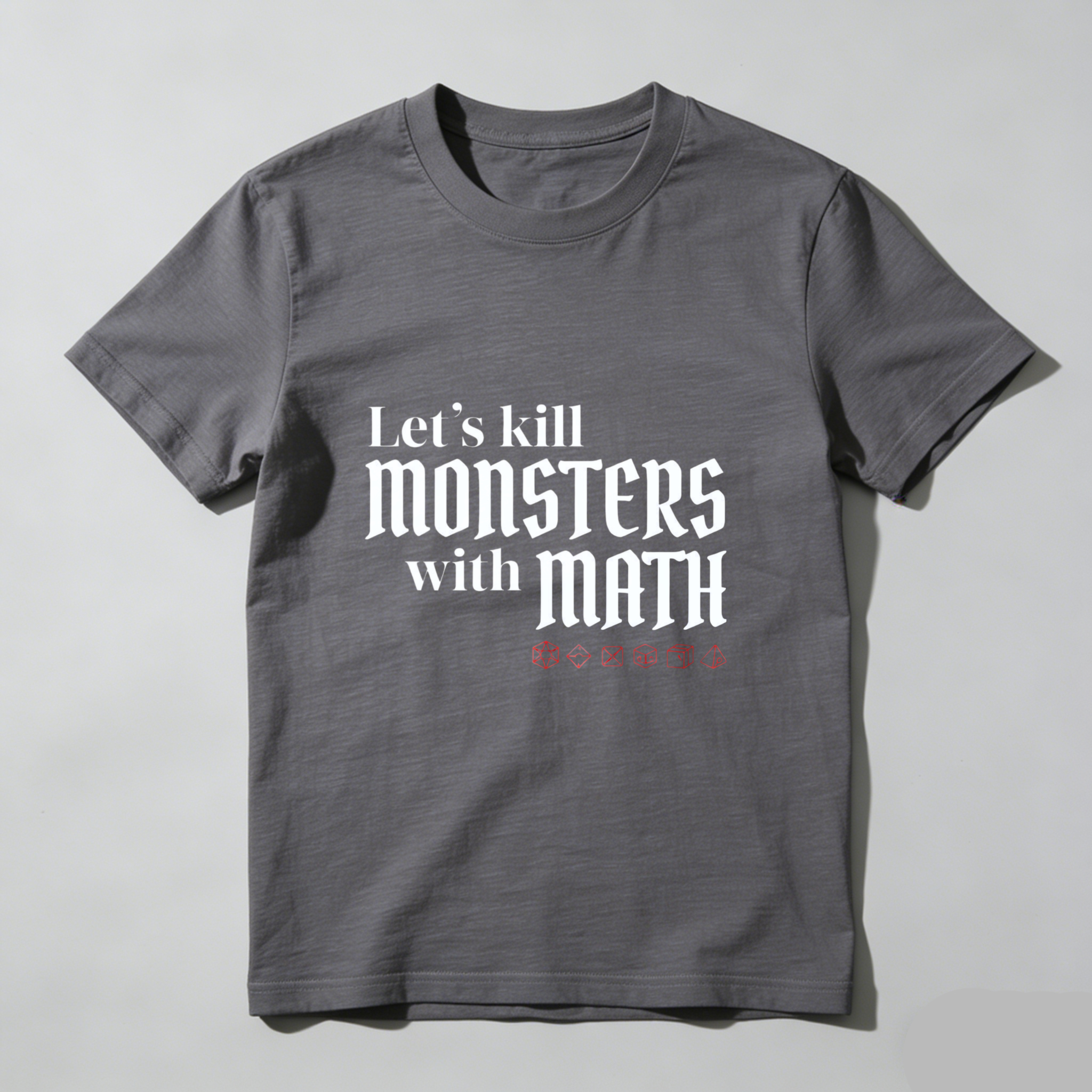 Dorawear™ Lets Kill Monsters With Math Pure Cotton Short Sleeve T Shirt-Dorawear