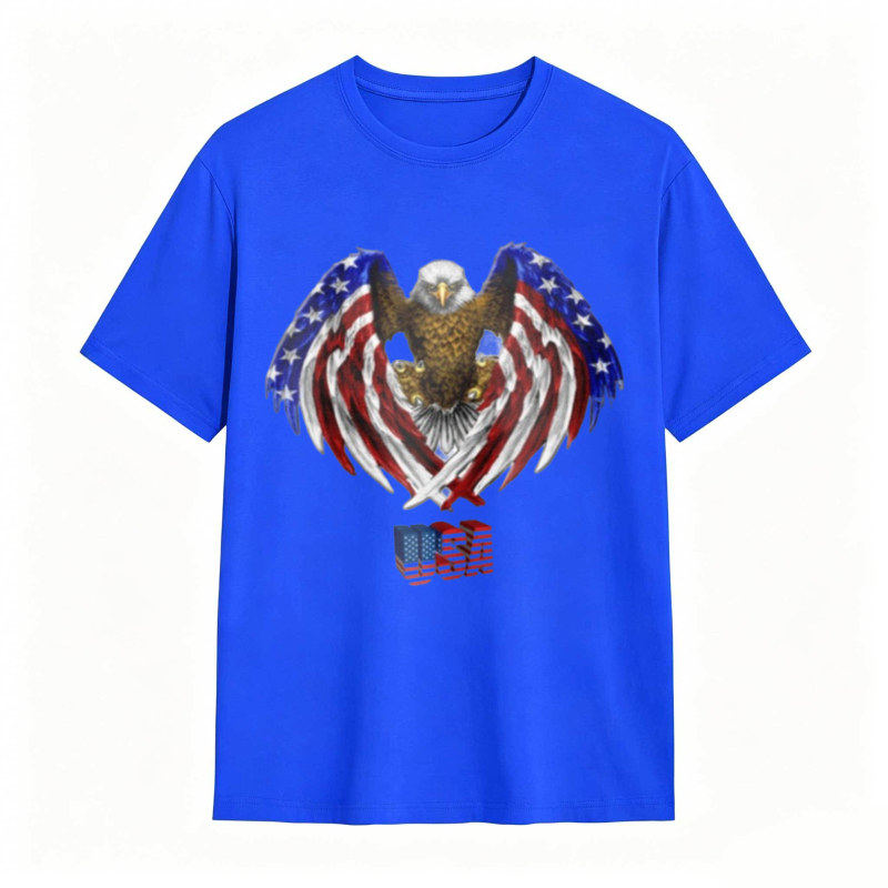 American Eagle With Flag Wings And Usa Flag T-shirt