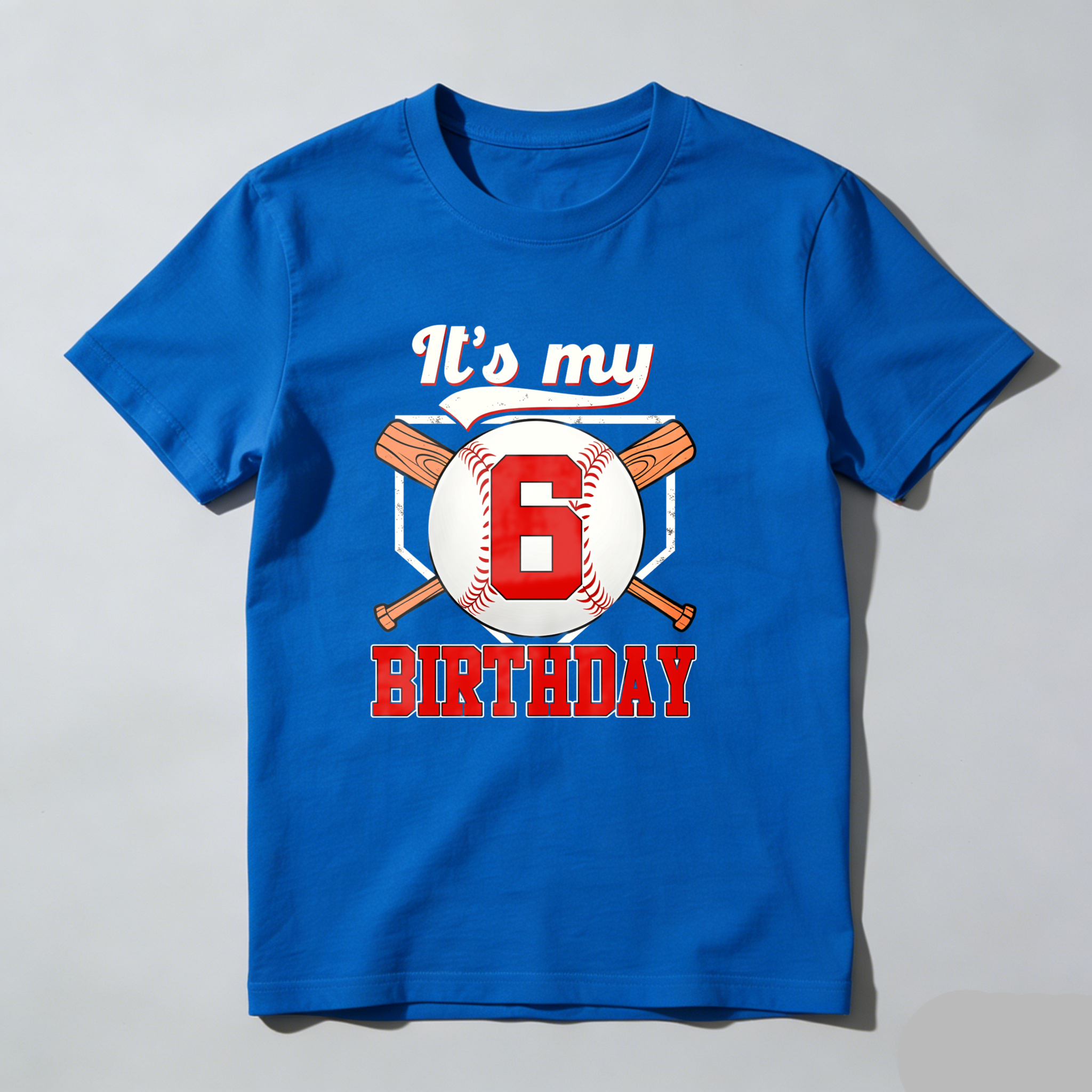 Dorawear™ It's My 6 Birthday Baseball Design T Shirt