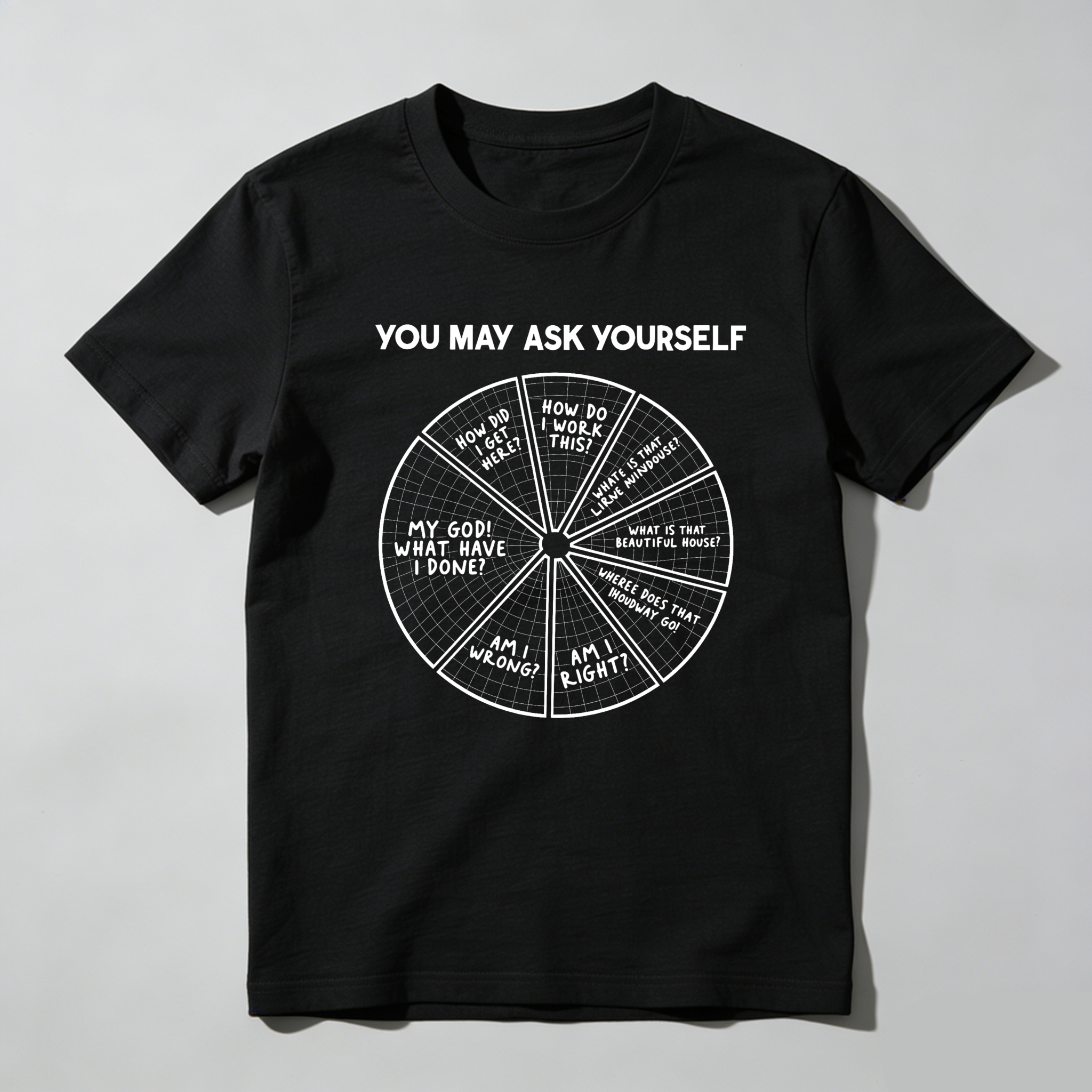 Dorawear You May Ask Yourself Wheel Of Questions T Shirt