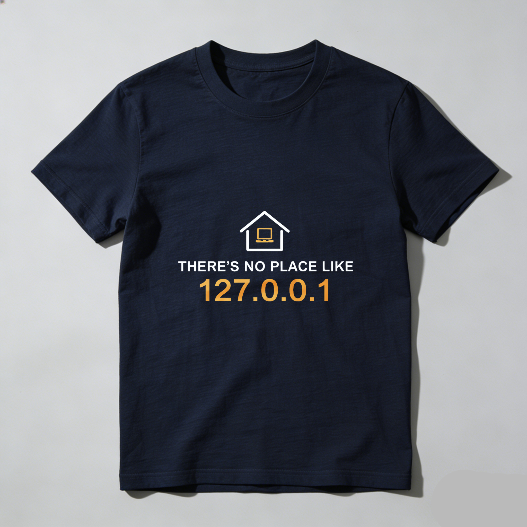 Dorawear™ There Is No Place Like 127.0.0.1 Pure Cotton Short Sleeve T Shirt-Dorawear
