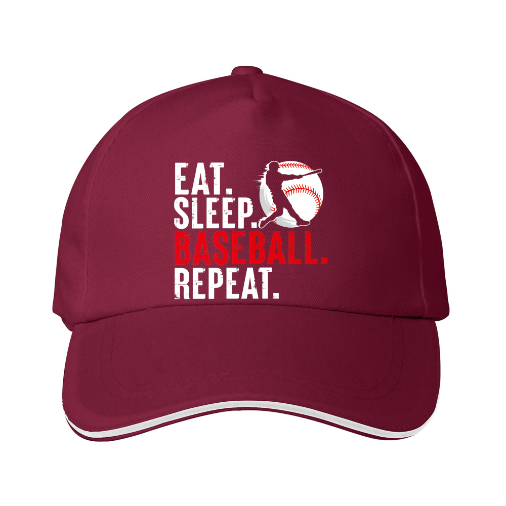 Dorawear™ Baseball Cap Eat Sleep Baseball Repeat Graphic For Sports Fans