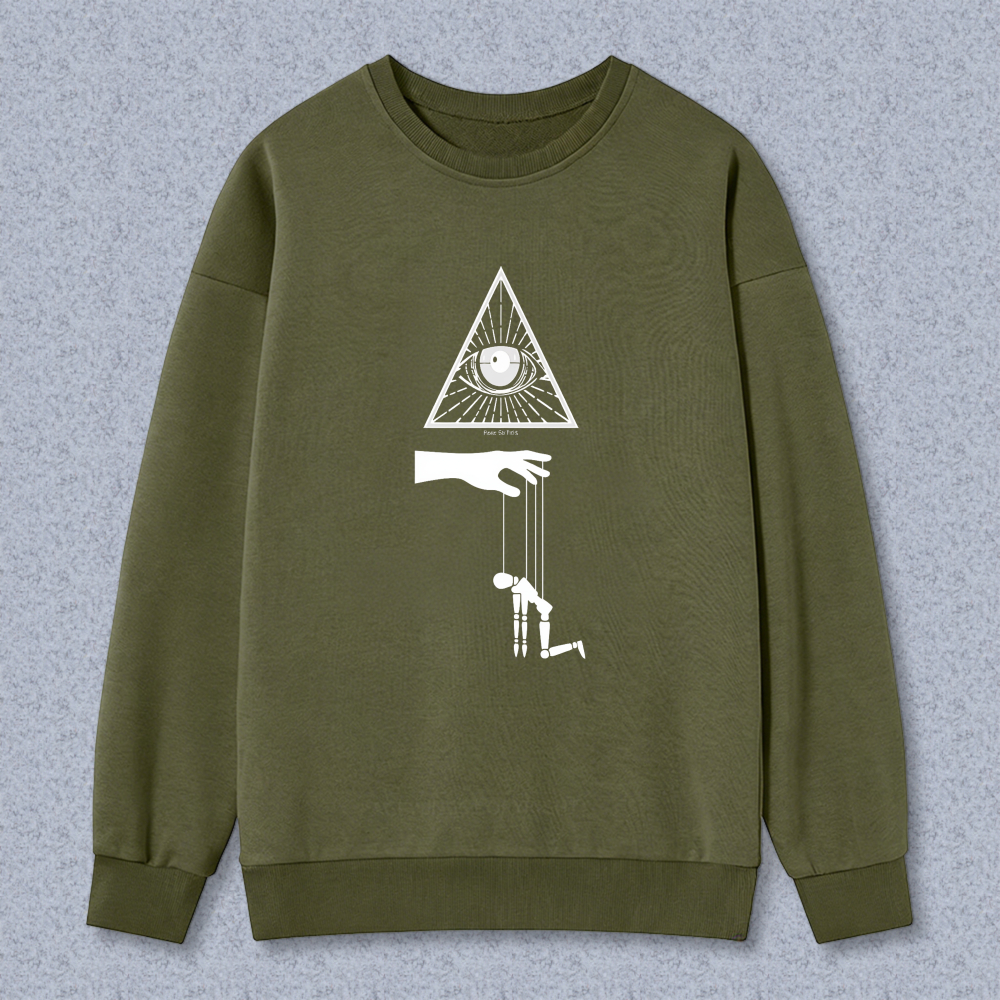 Dorawear™ All Seeing Eye Pyramid Hand Puppet Unisex Classic Sweatshirt
