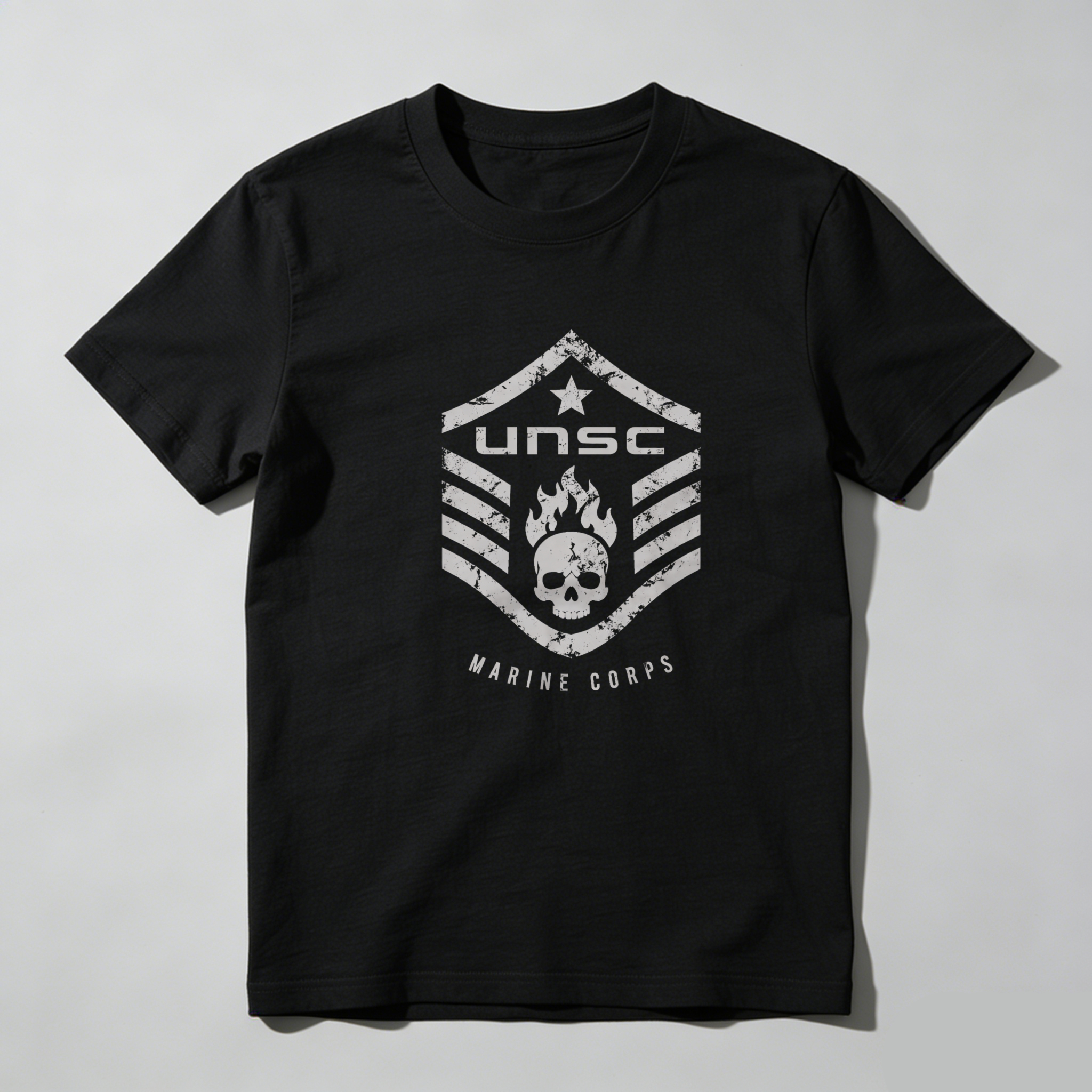 Dorawear™ Unsc Marine Corps Emblem Pure Cotton Short Sleeve T Shirt-Dorawear