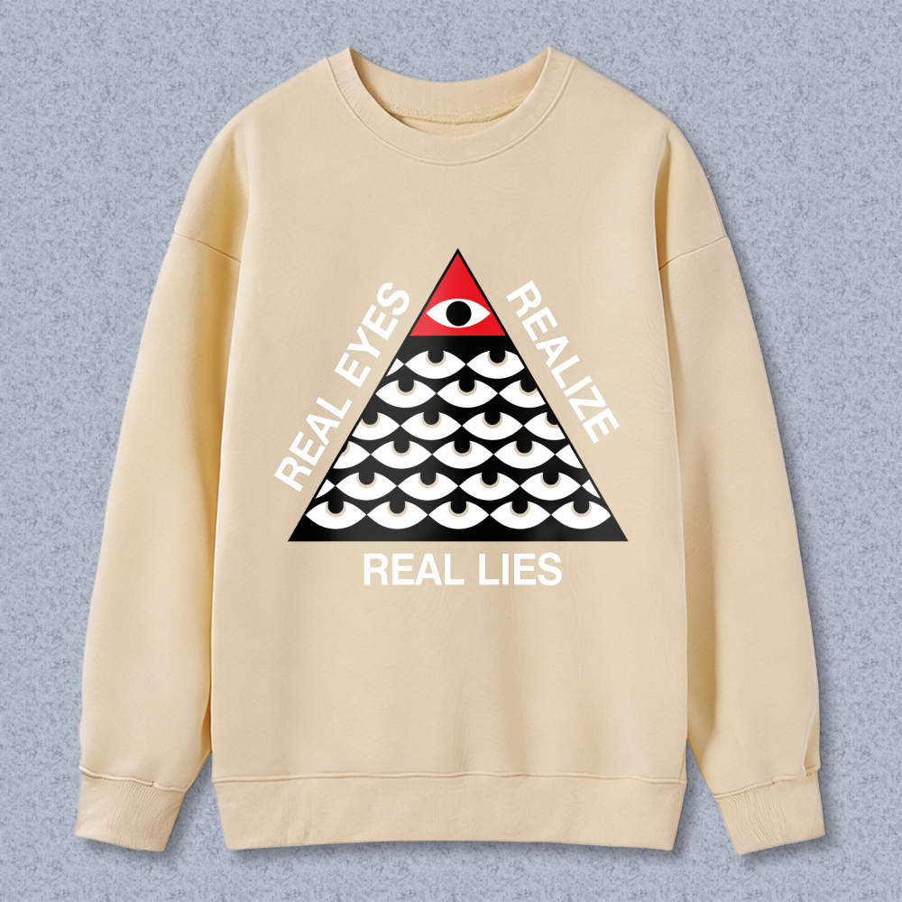 Dorawear™ All Seeing Eye Pyramid Real Eyes Realize Real Lies Unisex Classic Sweatshirt(1)