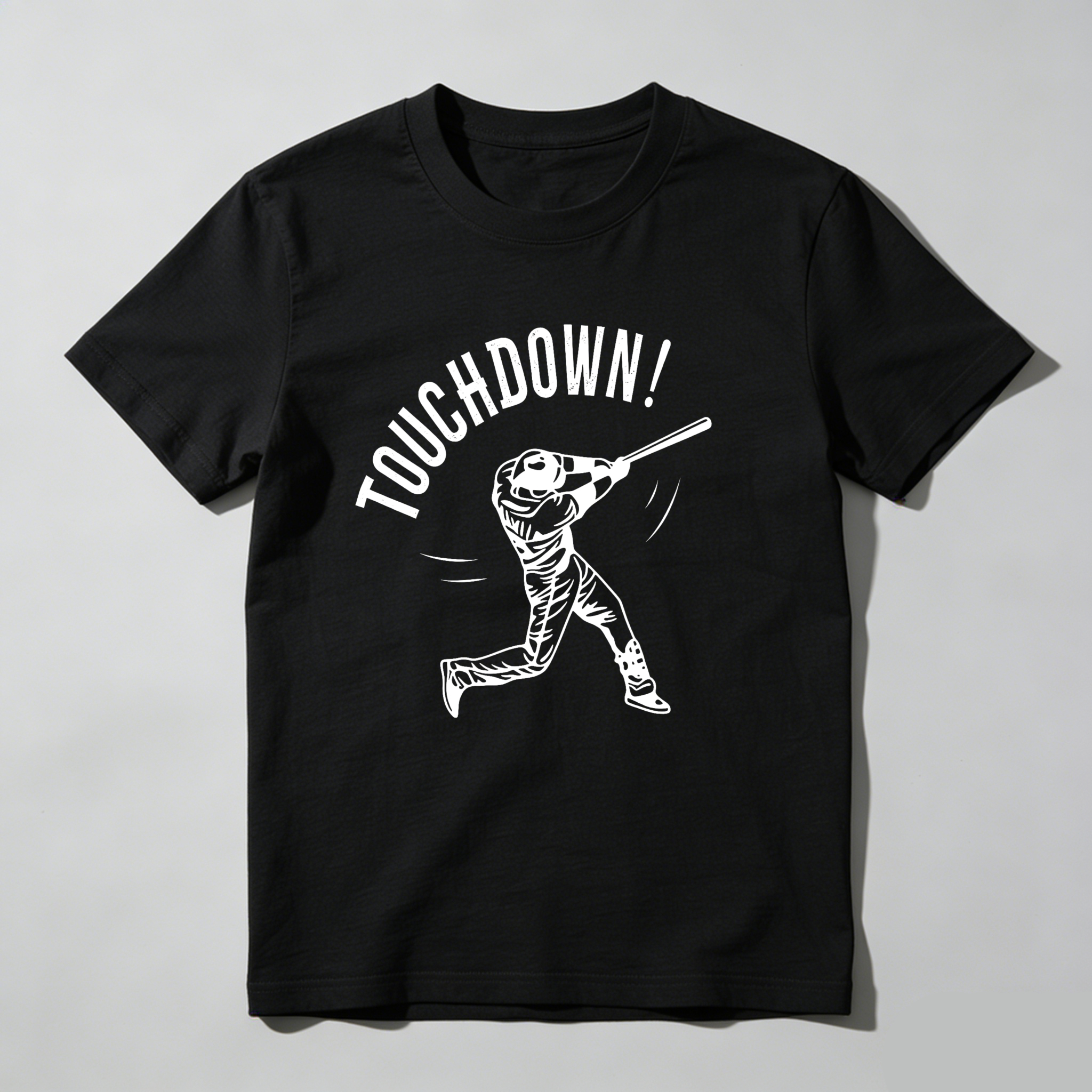 Dorawear™ Baseball Player Hitting with Bat Touchdown T-Shirt