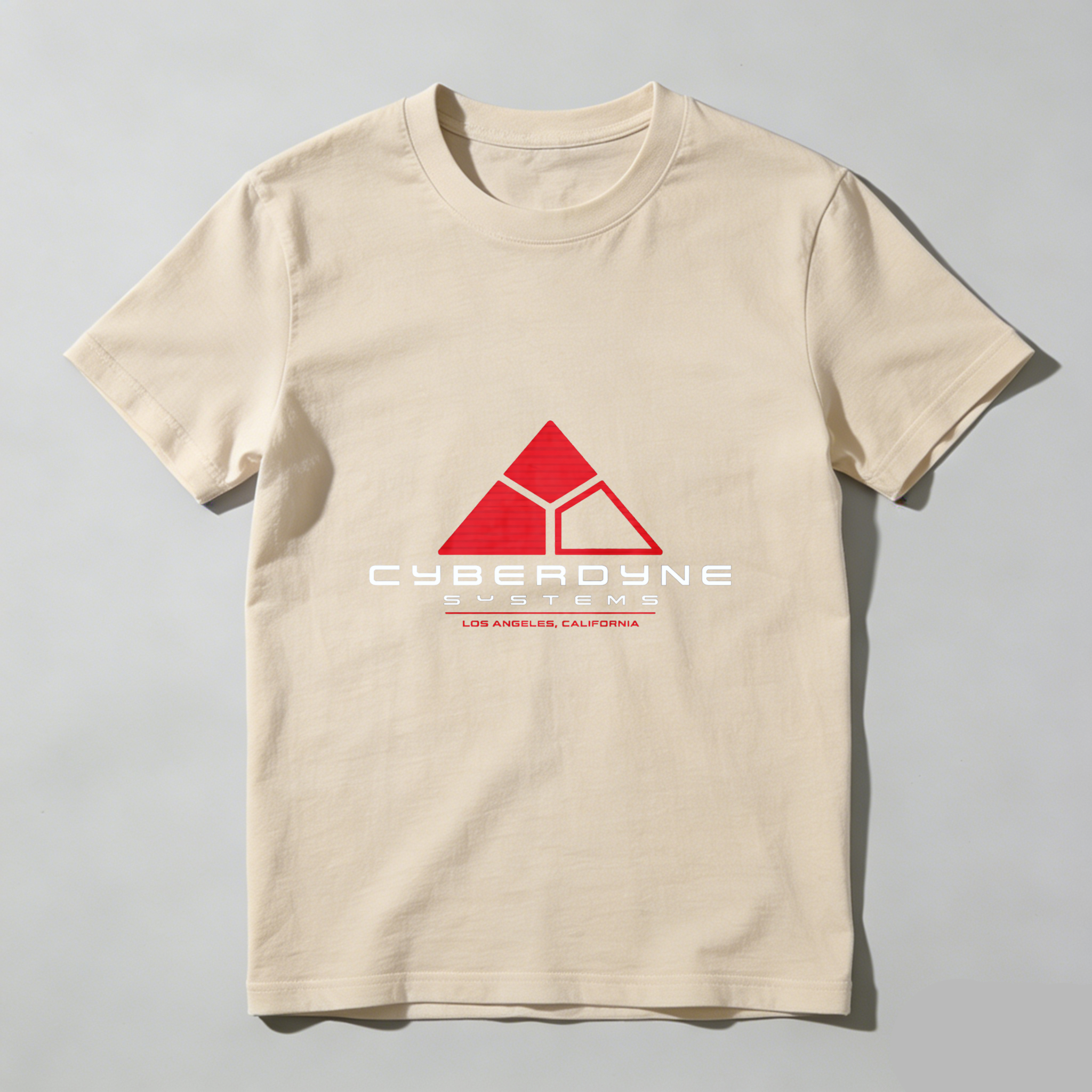 Dorawear™ Cyberdyne Systems Logo Red Black Pure Cotton Short Sleeve T-Shirt-Dorawear