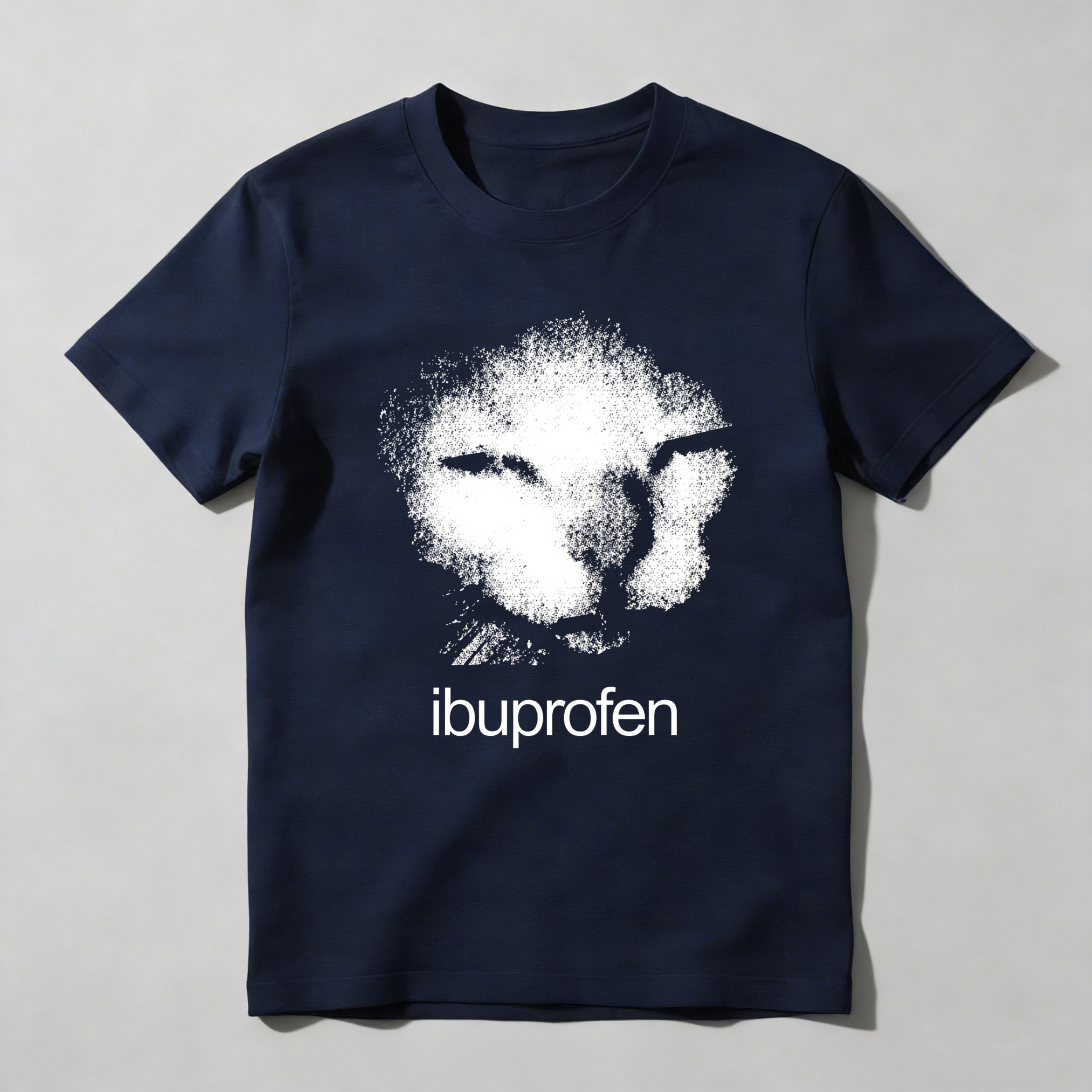 Dorawear™ Cat Face With Ibuprofen Text T Shirt