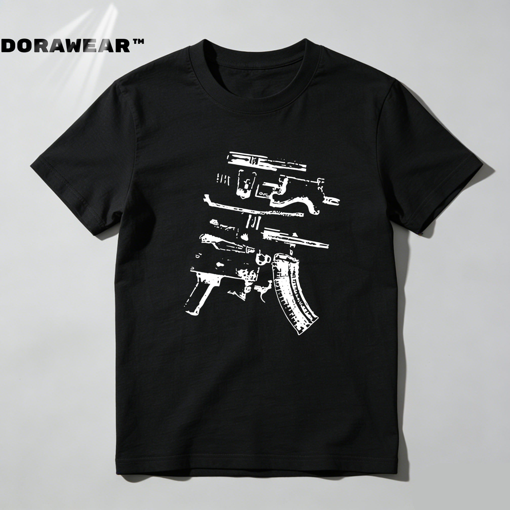Dorawear™  Gun Parts Diagram Print T Shirt