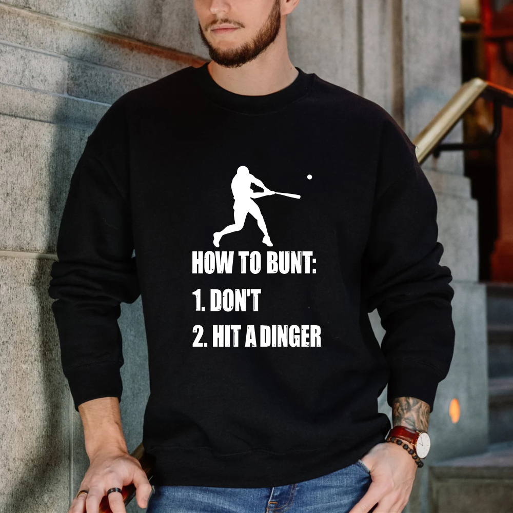 Dorawear™ Baseball Bunt Humor Graphic Unisex Classic Sweatshirt(1)